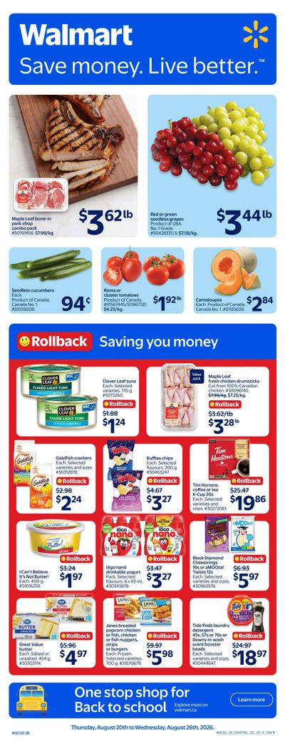 Walmart (ON) Flyer August 20 to 26