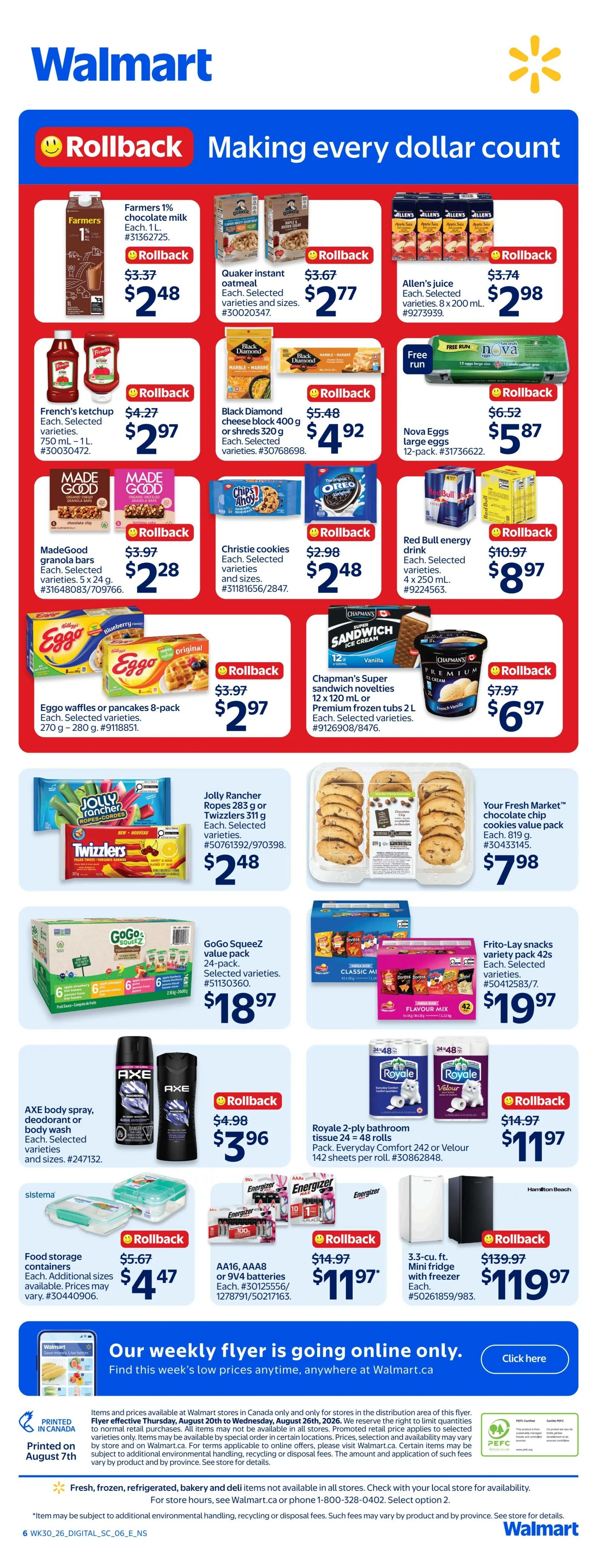 Walmart (Atlantic) Flyer August 20 to 26