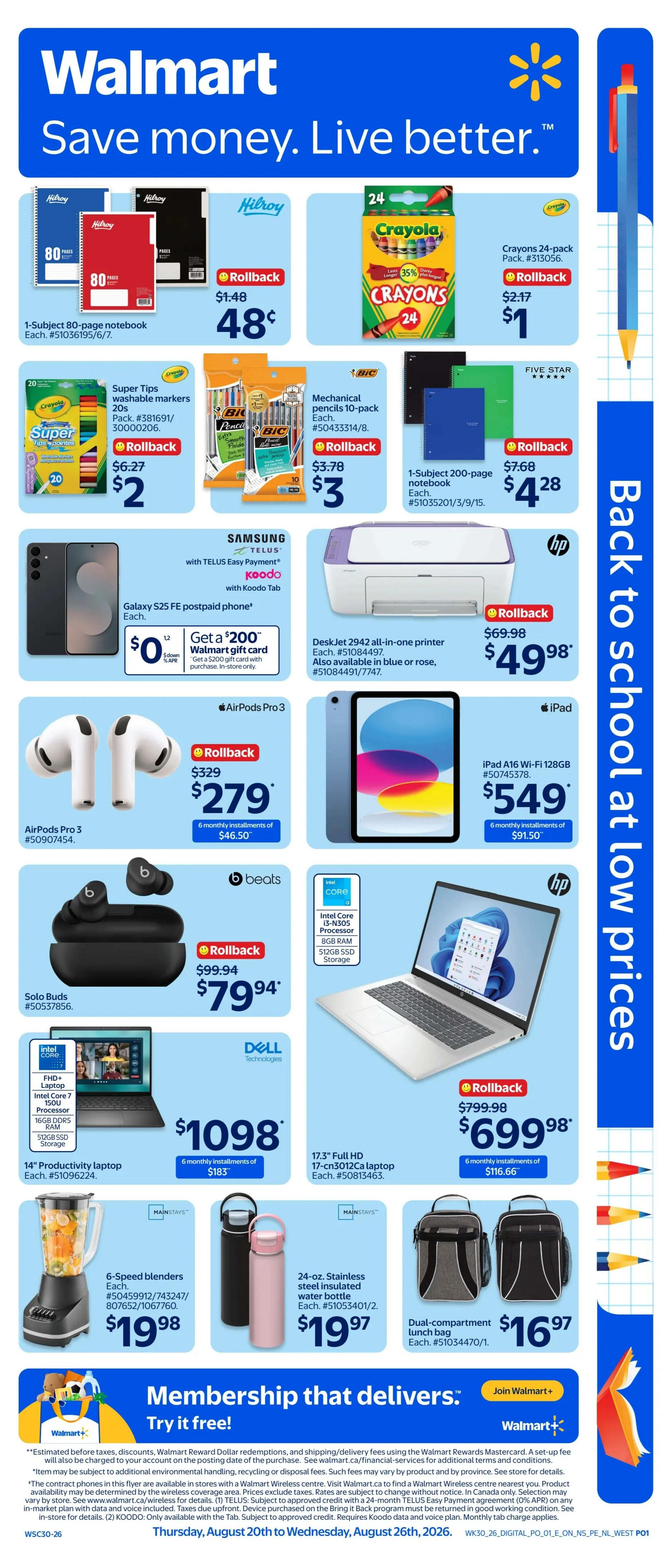 Walmart (Atlantic) Flyer August 20 to 26