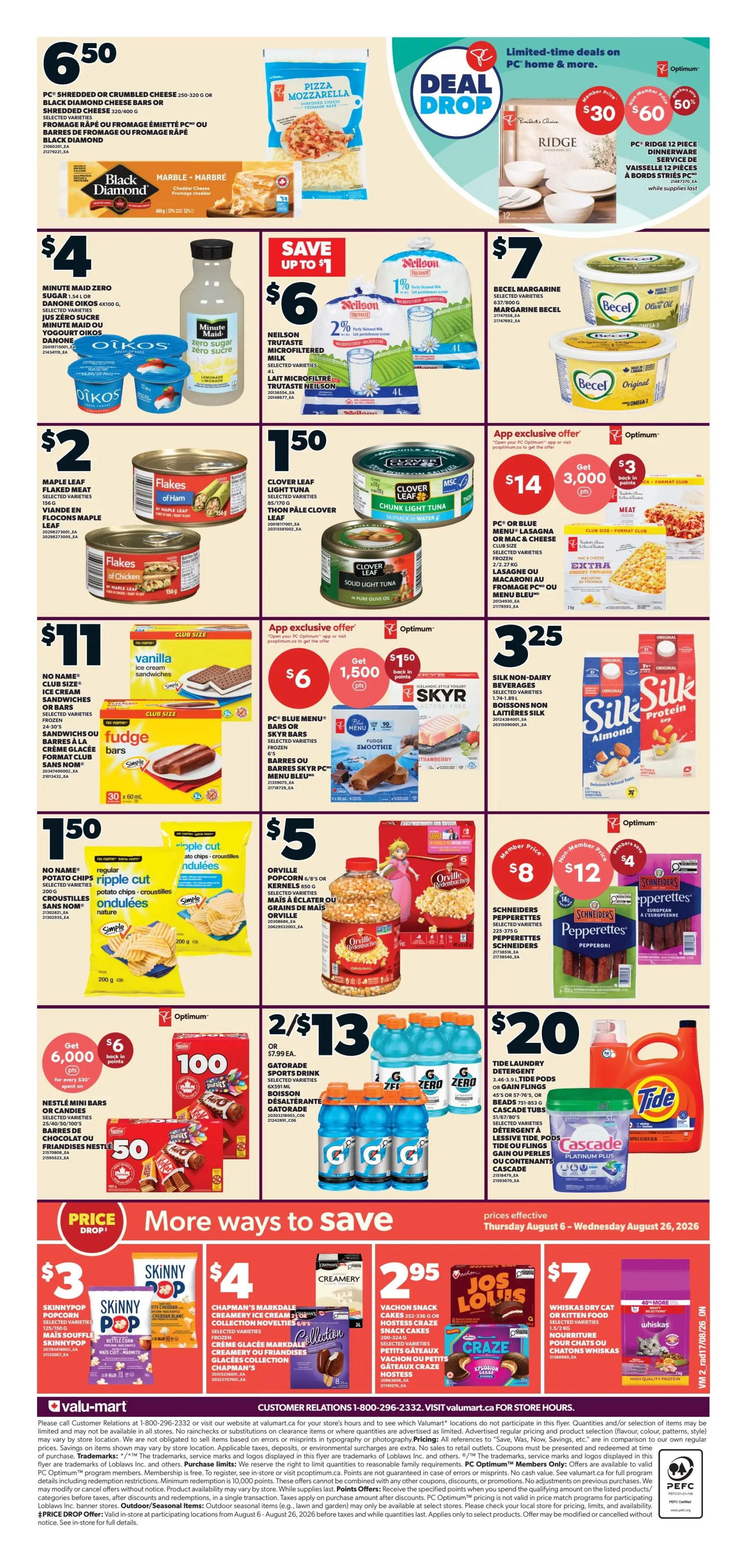 Valu-mart Flyer August 20 to 26