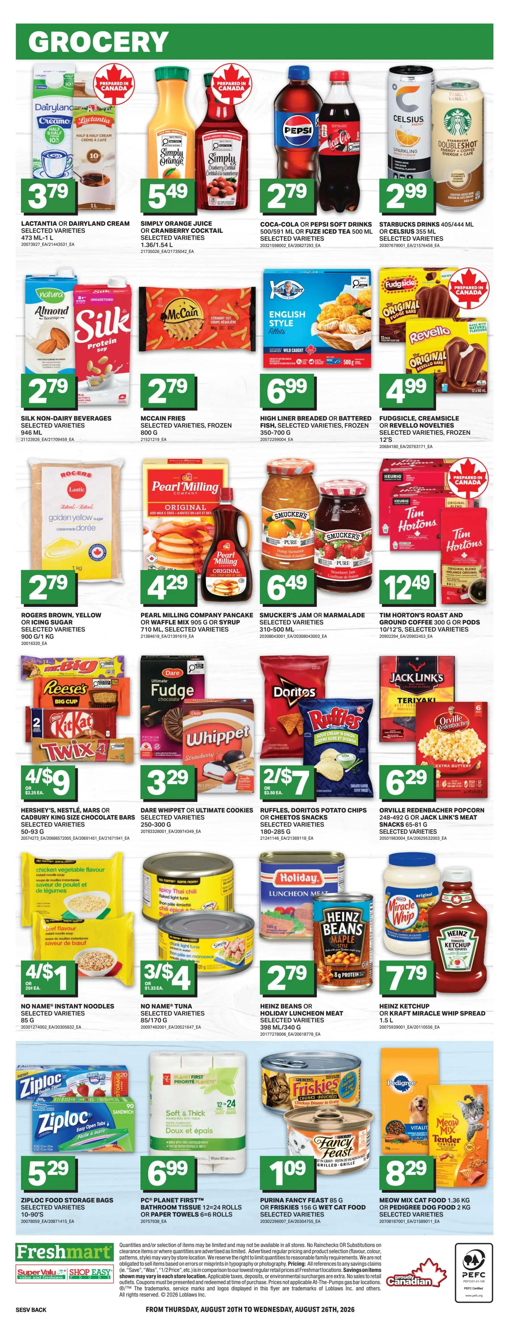 Shop Easy & SuperValu Flyer August 20 to 26