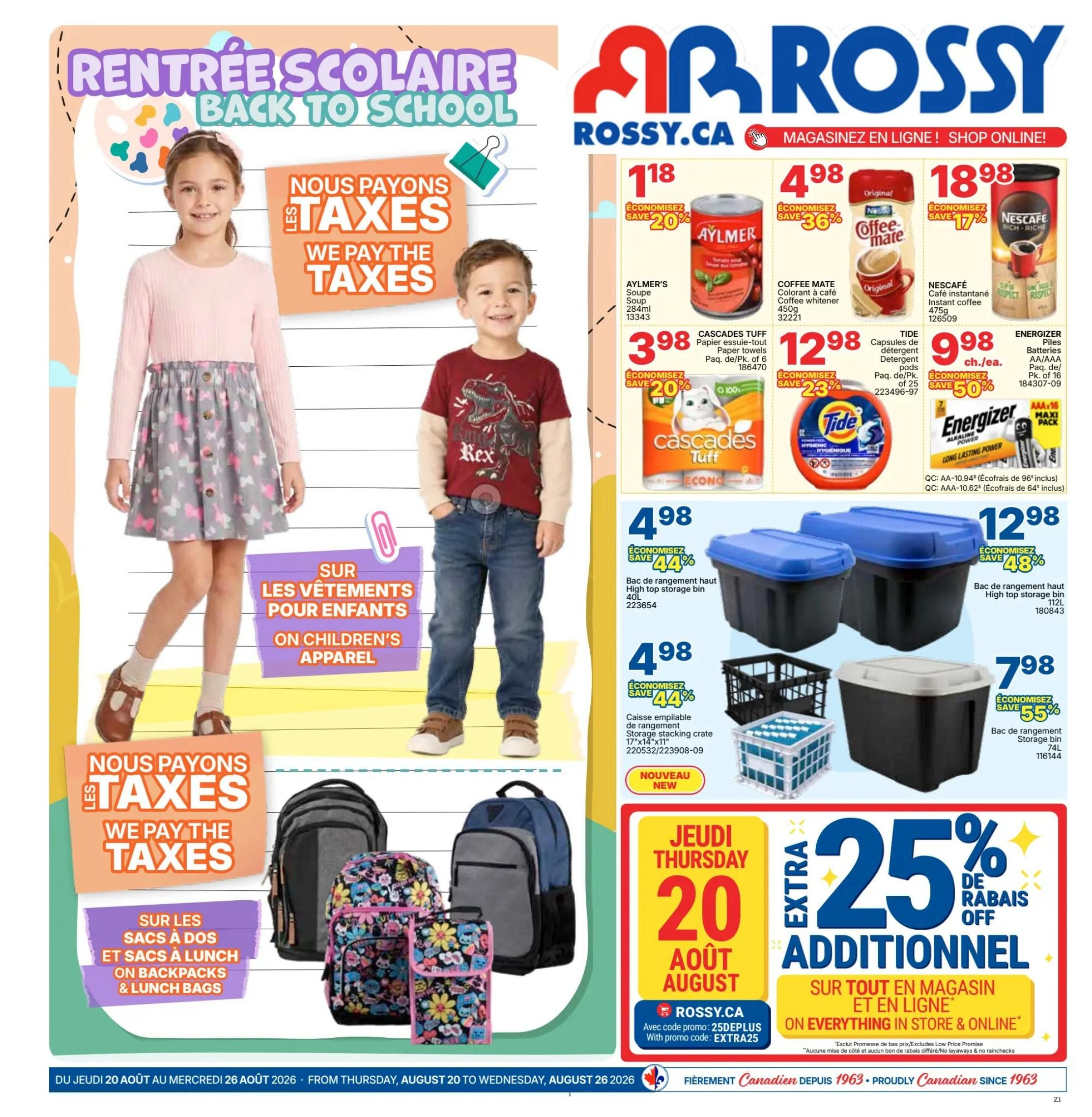 Rossy Flyer August 20 to 26