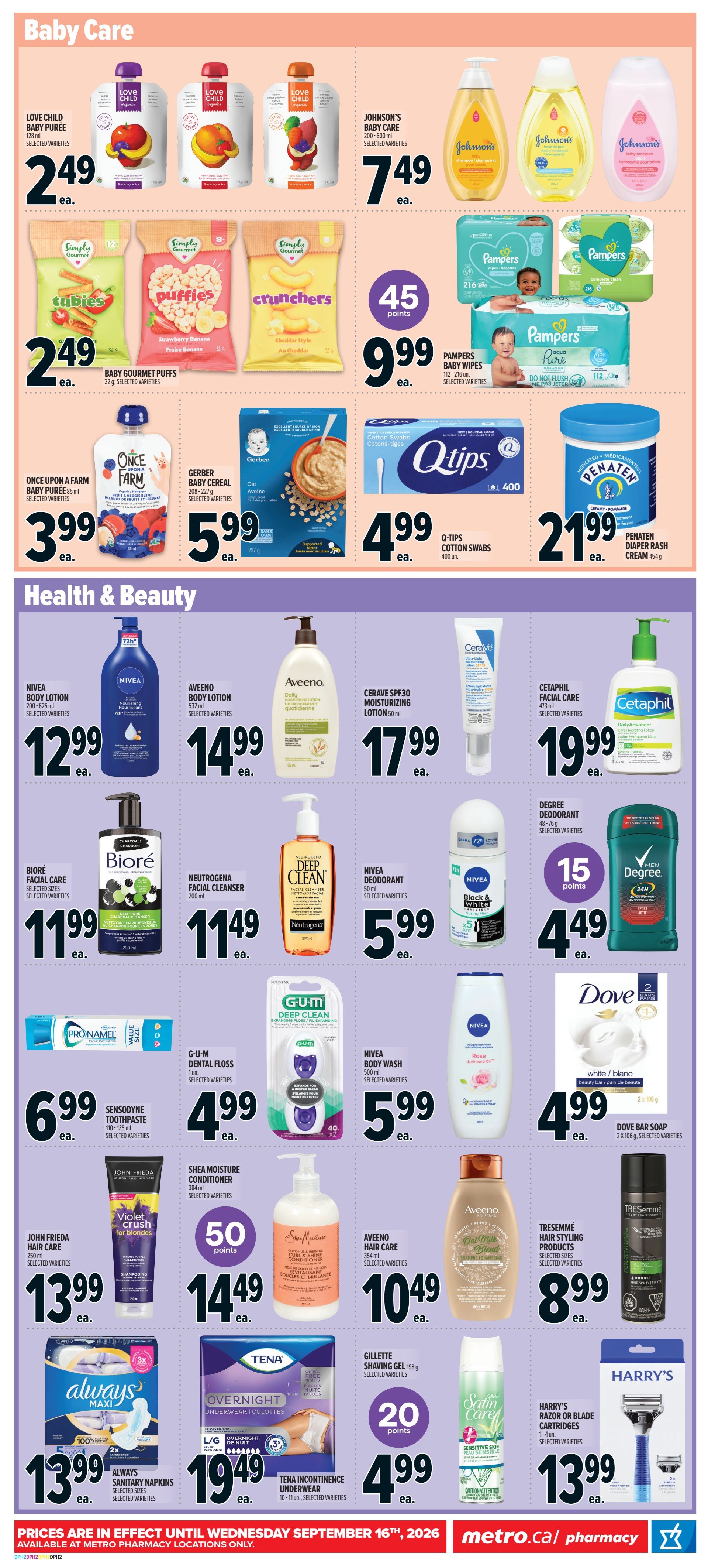 Metro (ON) Pharmacy Flyer August 20 to September 16