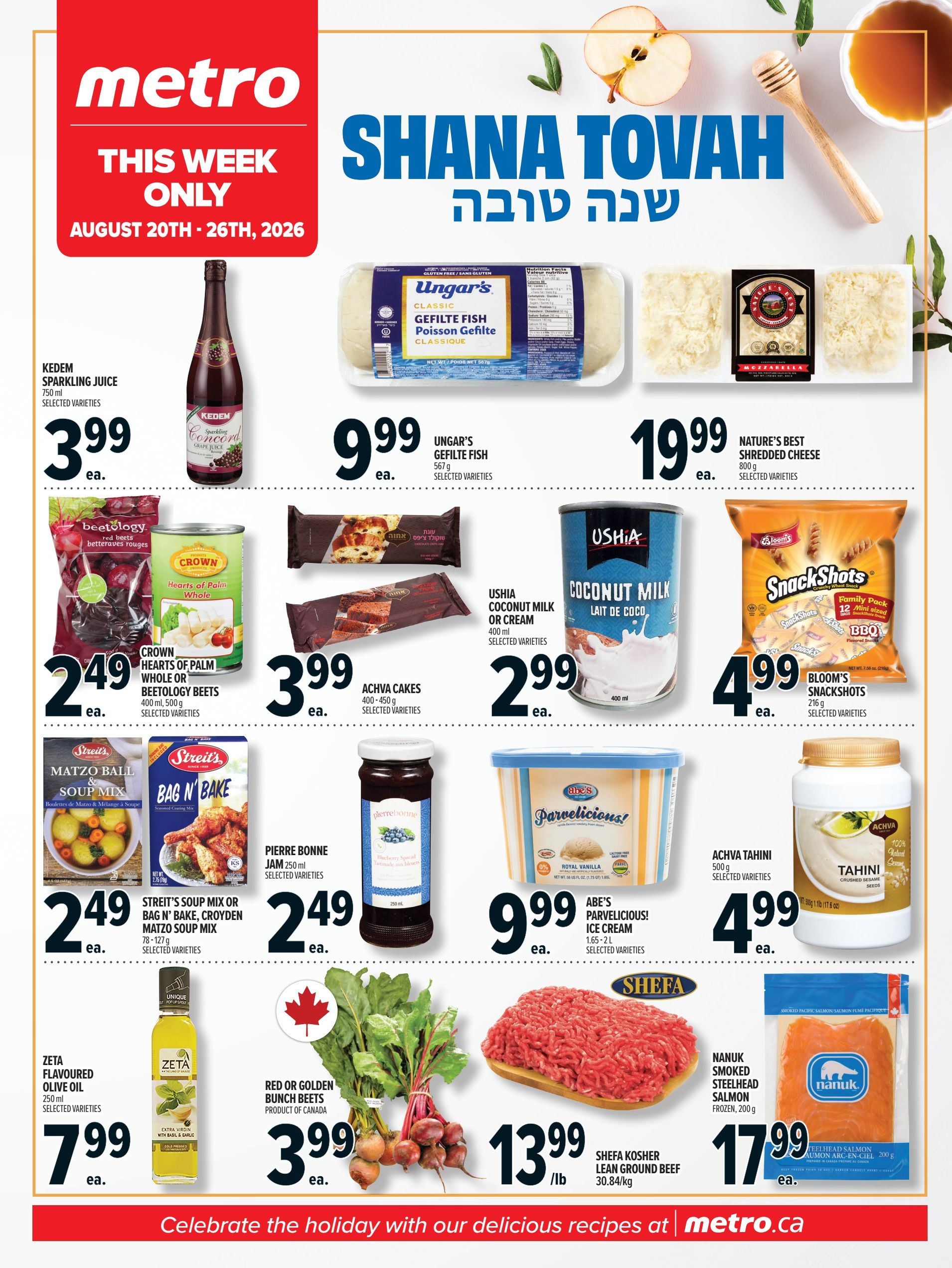 Metro (ON) Rosh Hashanah Flyer August 20 to 26