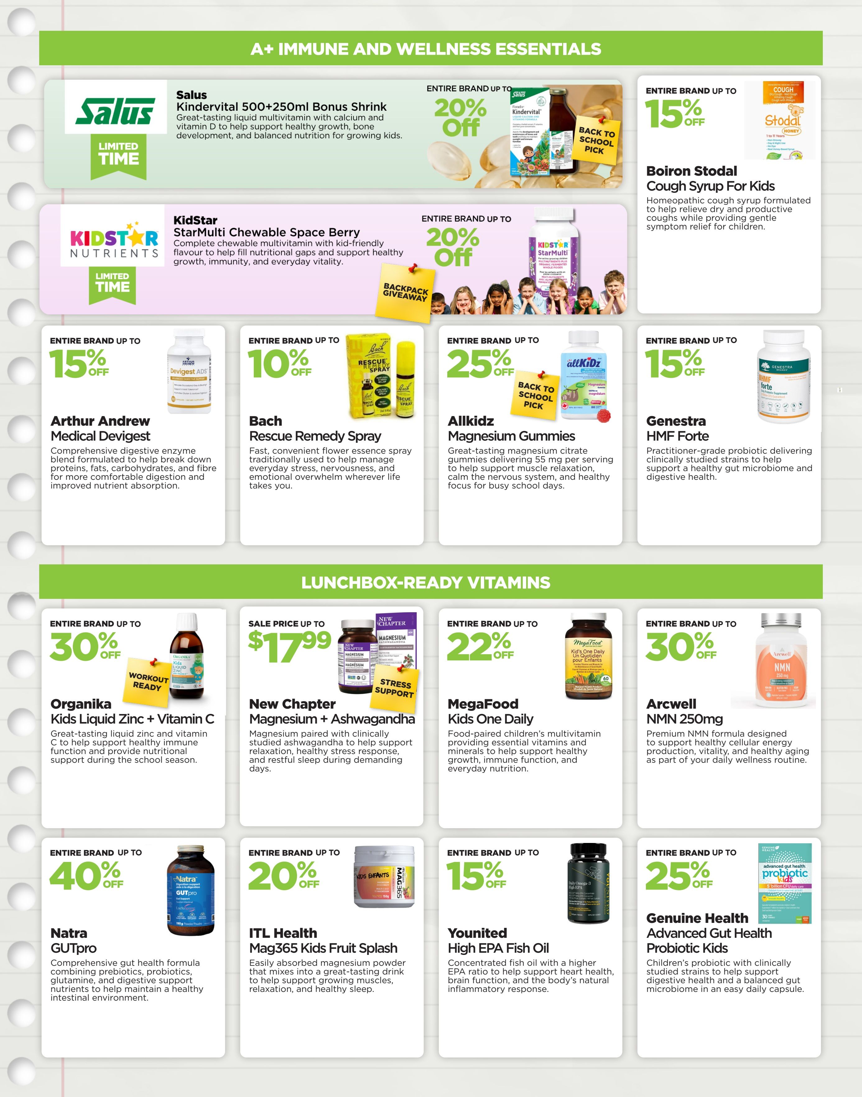 Nature's Signature Flyer August 20 to September 16