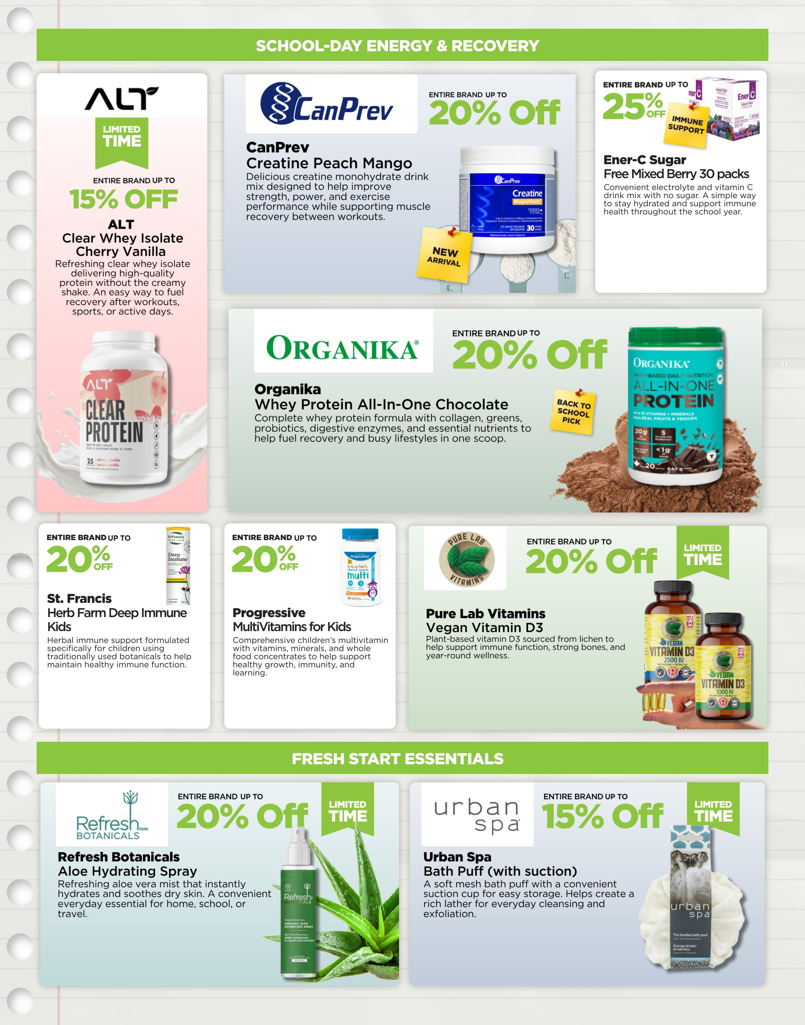 Nature's Signature Flyer August 20 to September 16