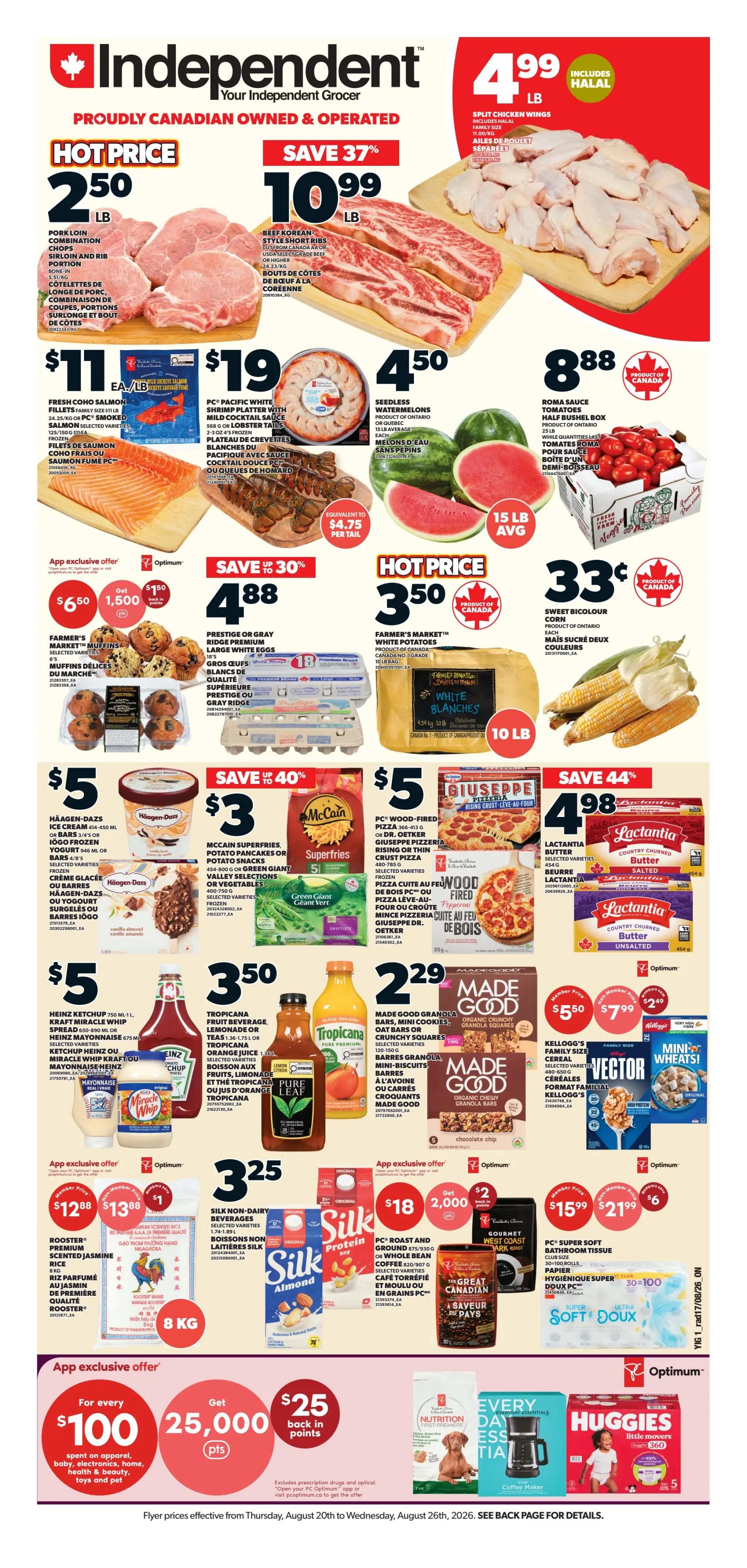 Independent Grocer (ON) Flyer August 20 to 26