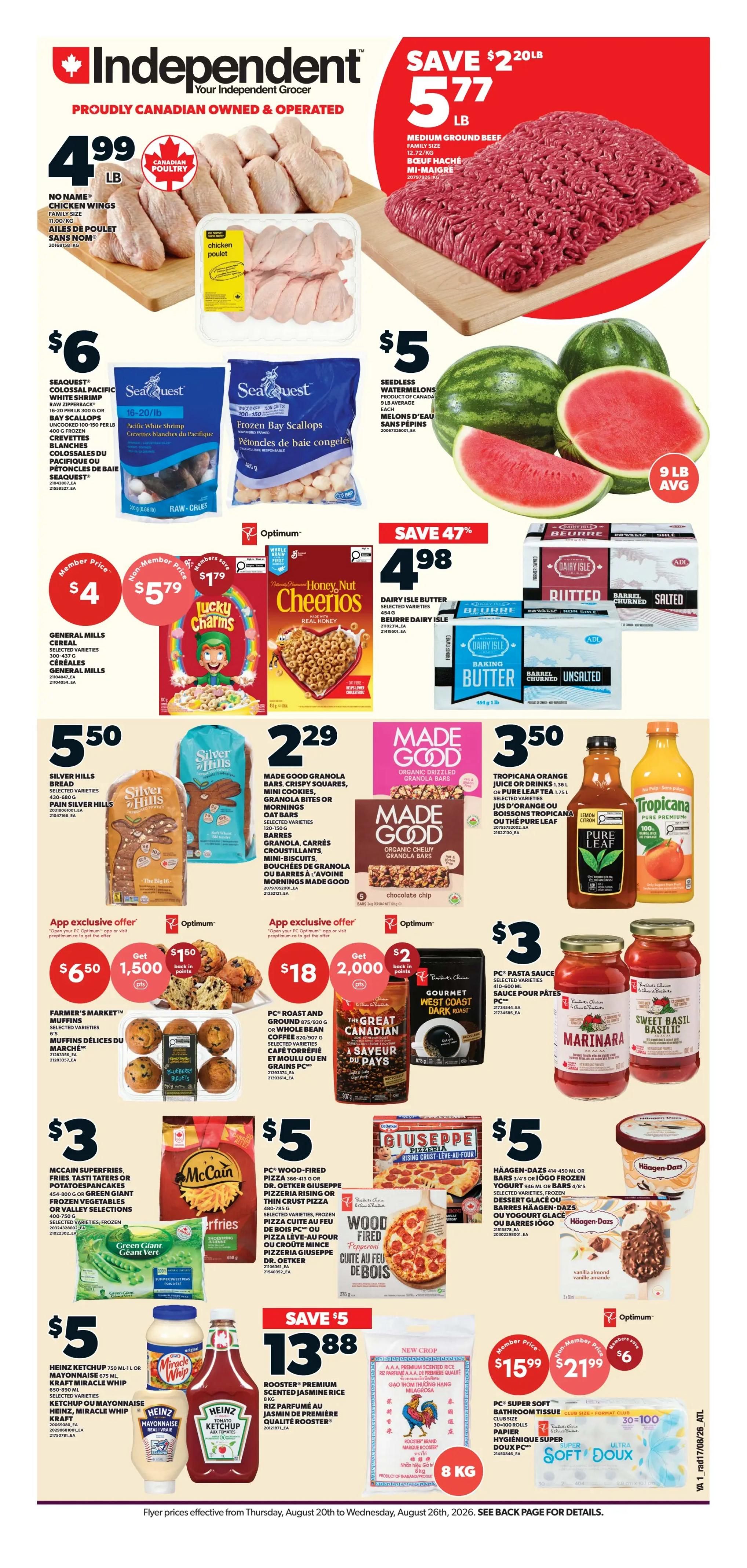 Independent Grocer (Atlantic) Flyer August 20 to 26