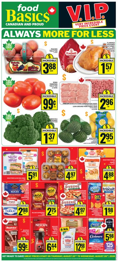 Food Basics Flyer August 20 to 26