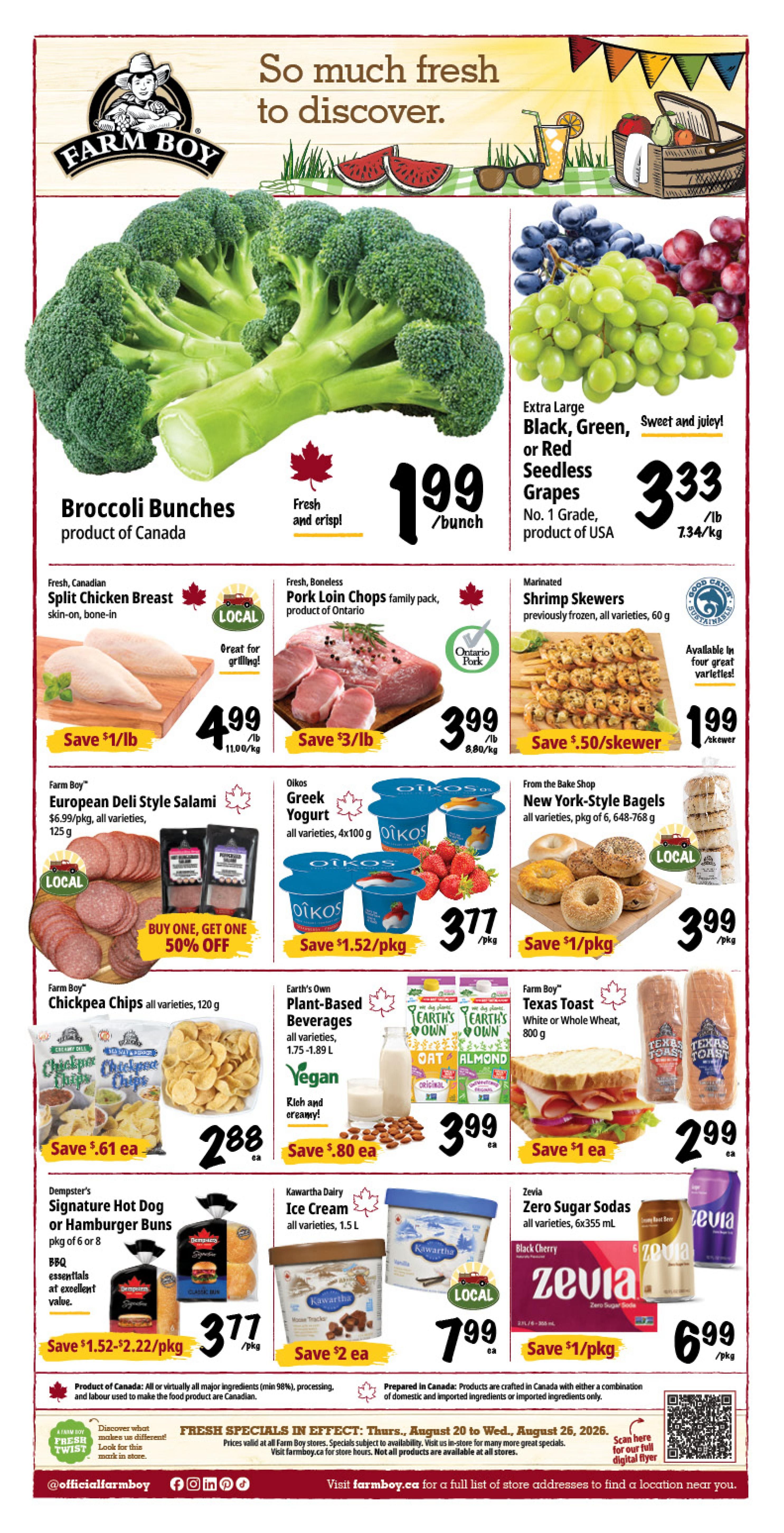 Farm Boy Flyer August 20 to 26