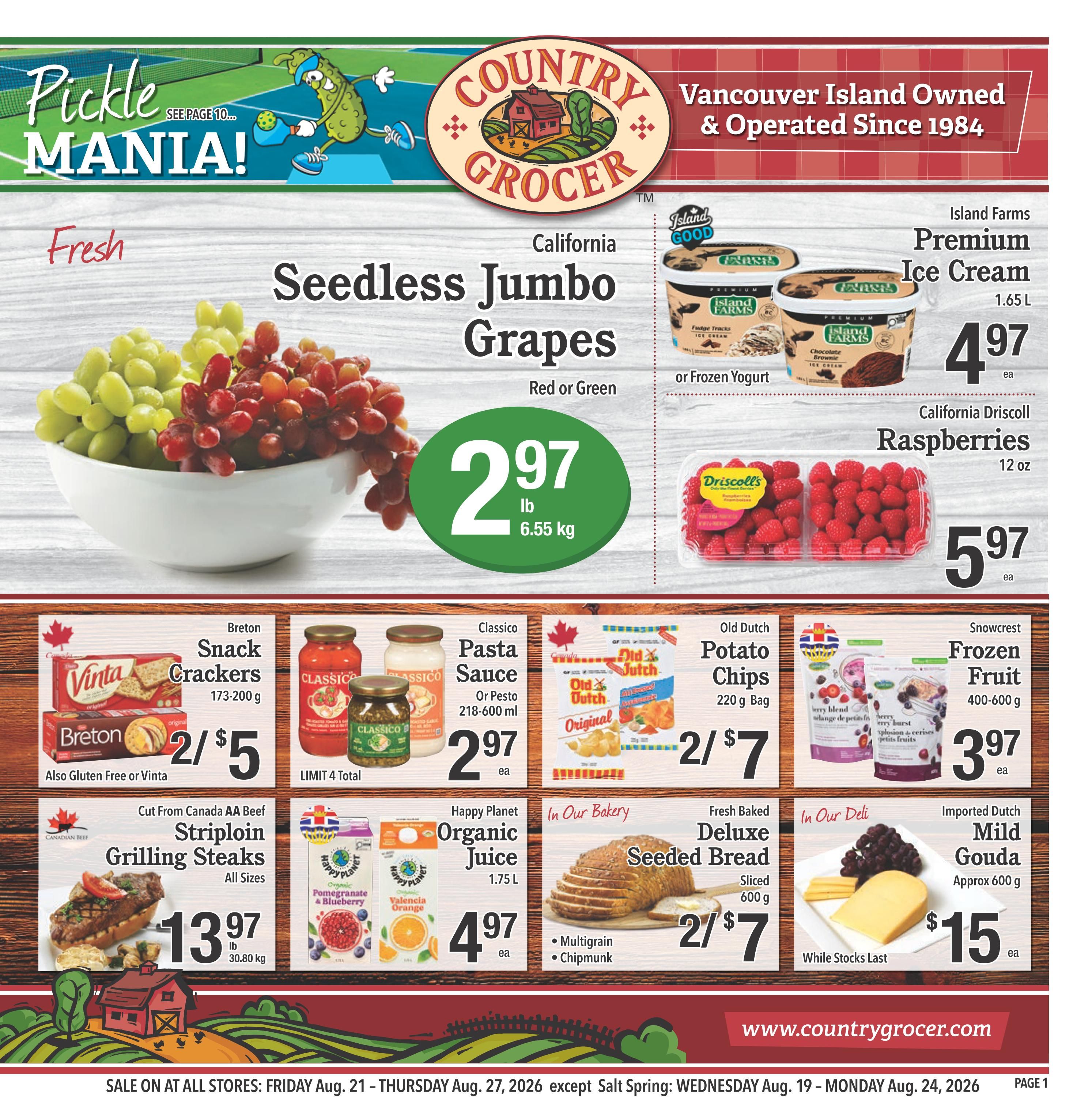 Country Grocer Flyer August 21 to 27