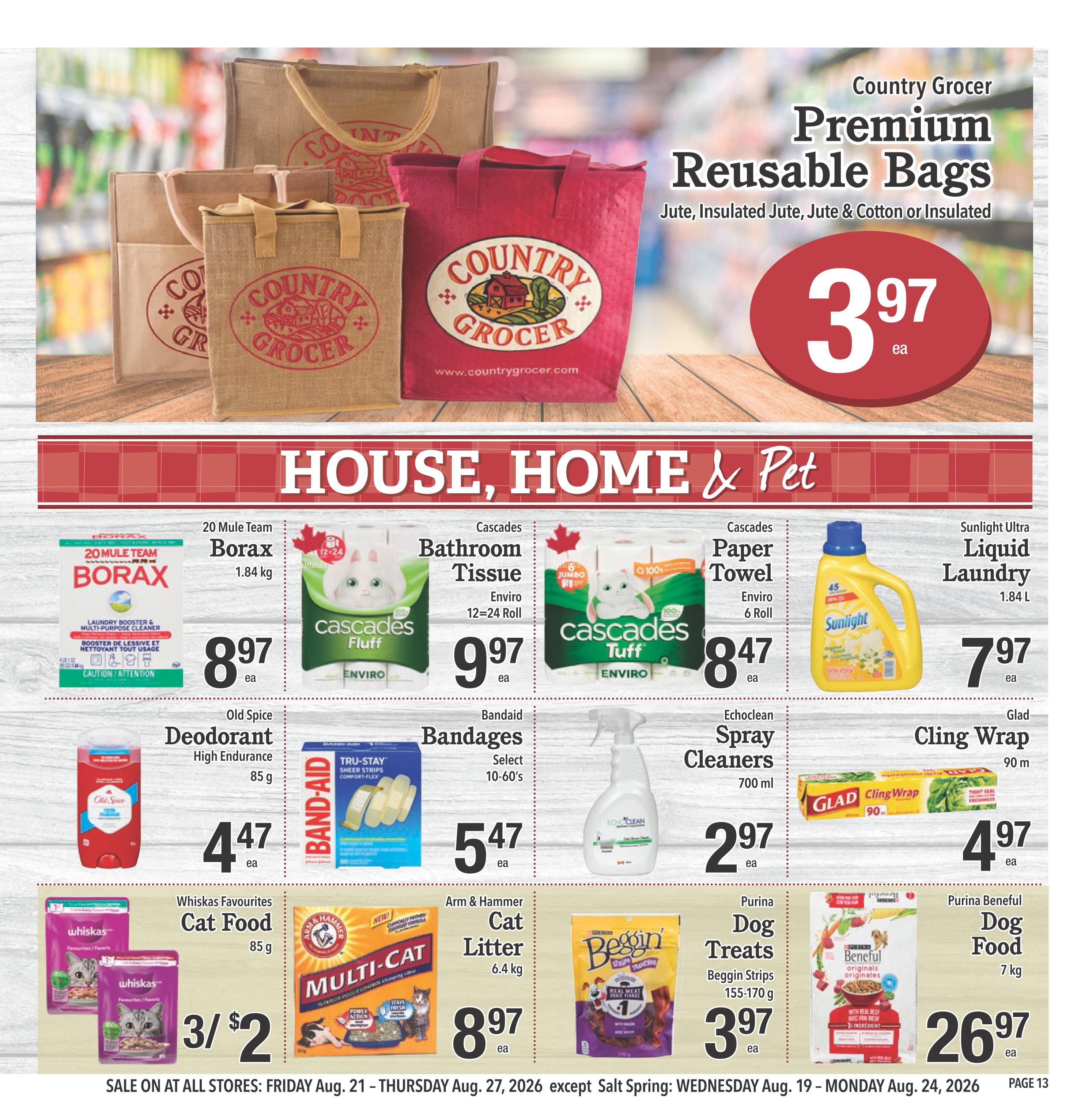 Country Grocer Flyer August 21 to 27