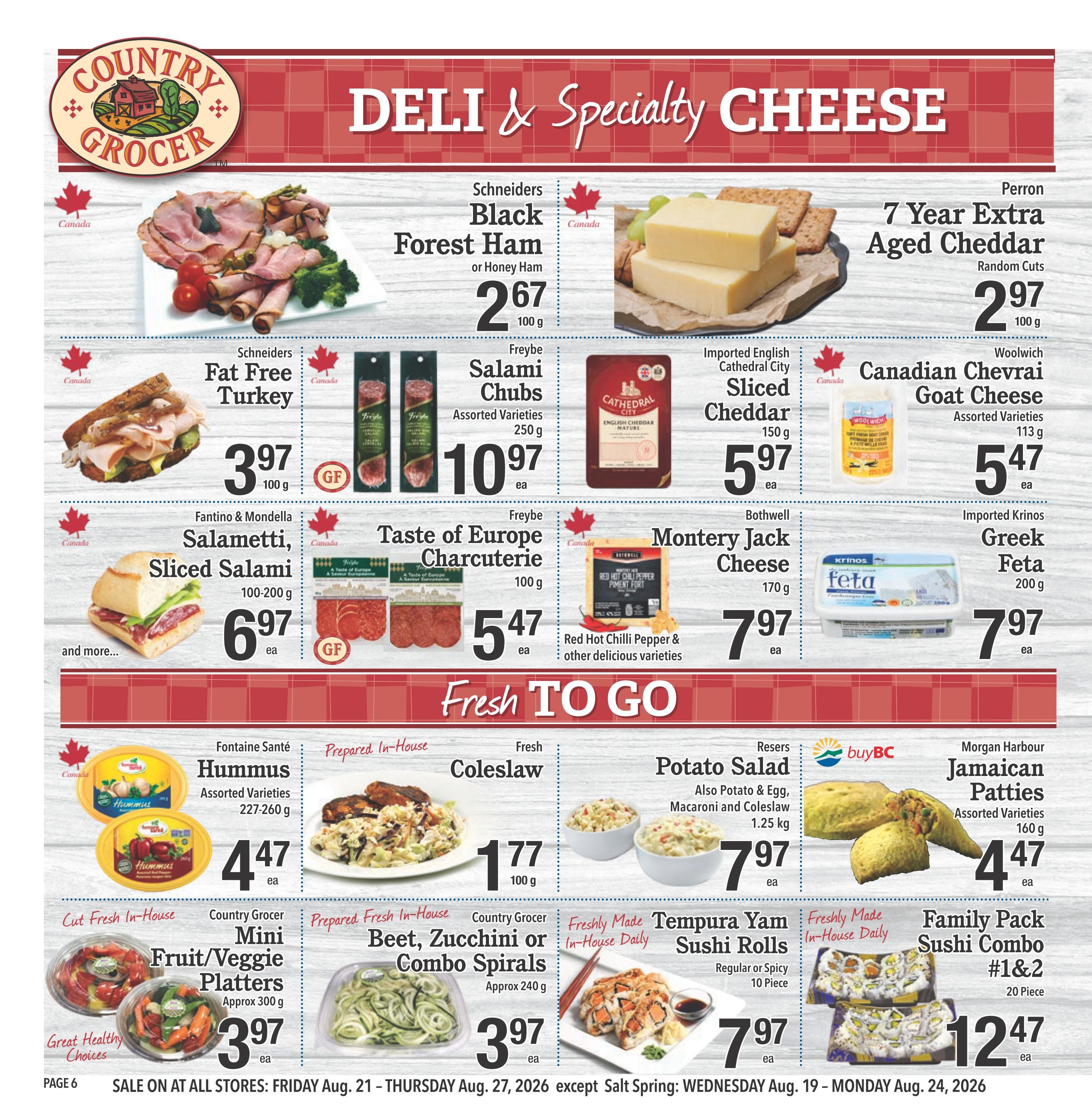 Country Grocer Flyer August 21 to 27