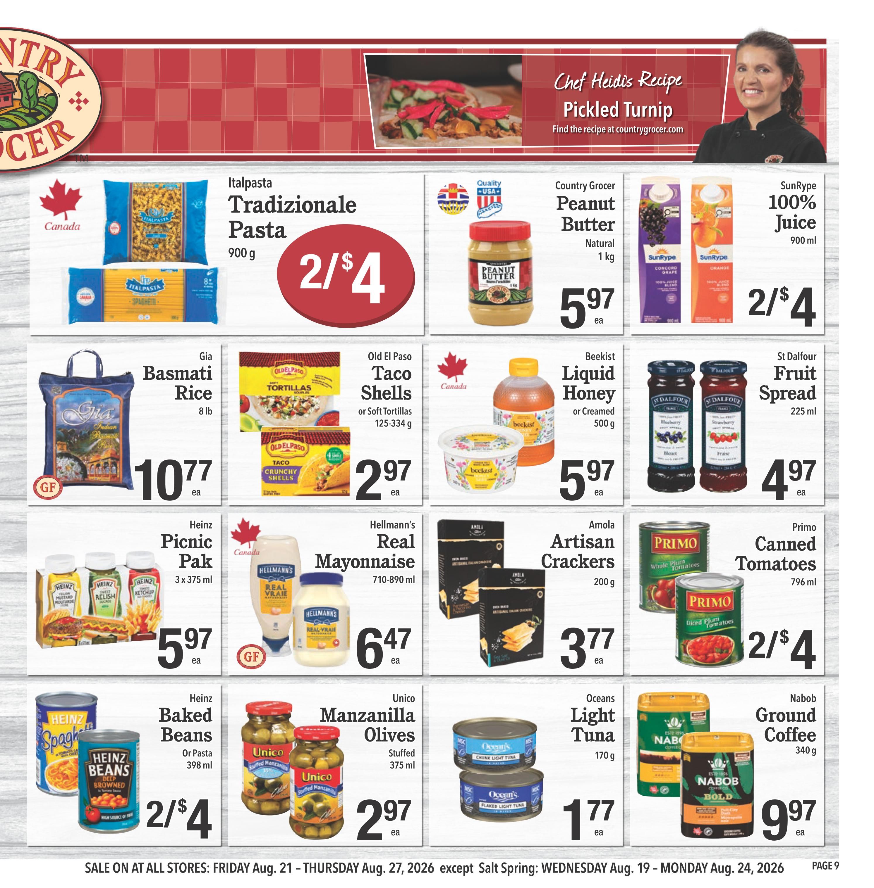 Country Grocer Flyer August 21 to 27
