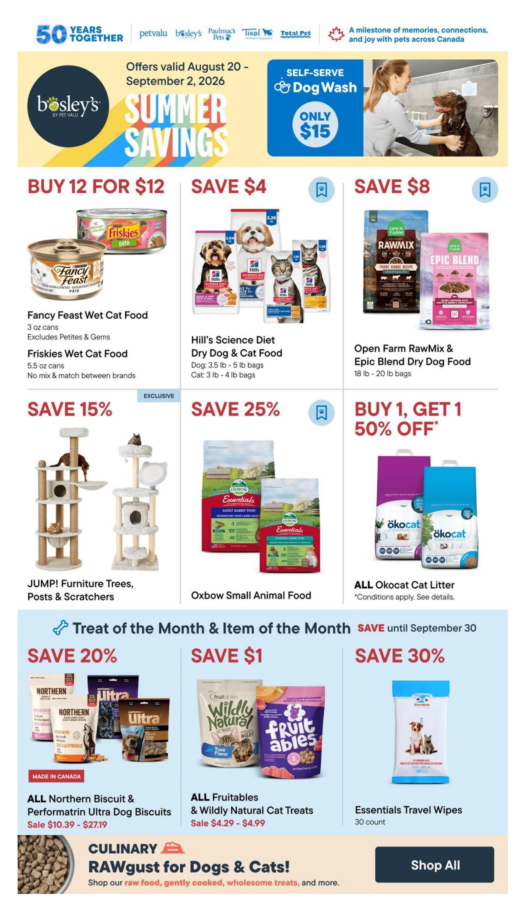 Bosley's by PetValu Flyer August 20 to September 2