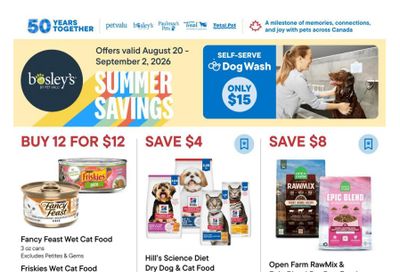 Bosley's by PetValu Flyer August 20 to September 2