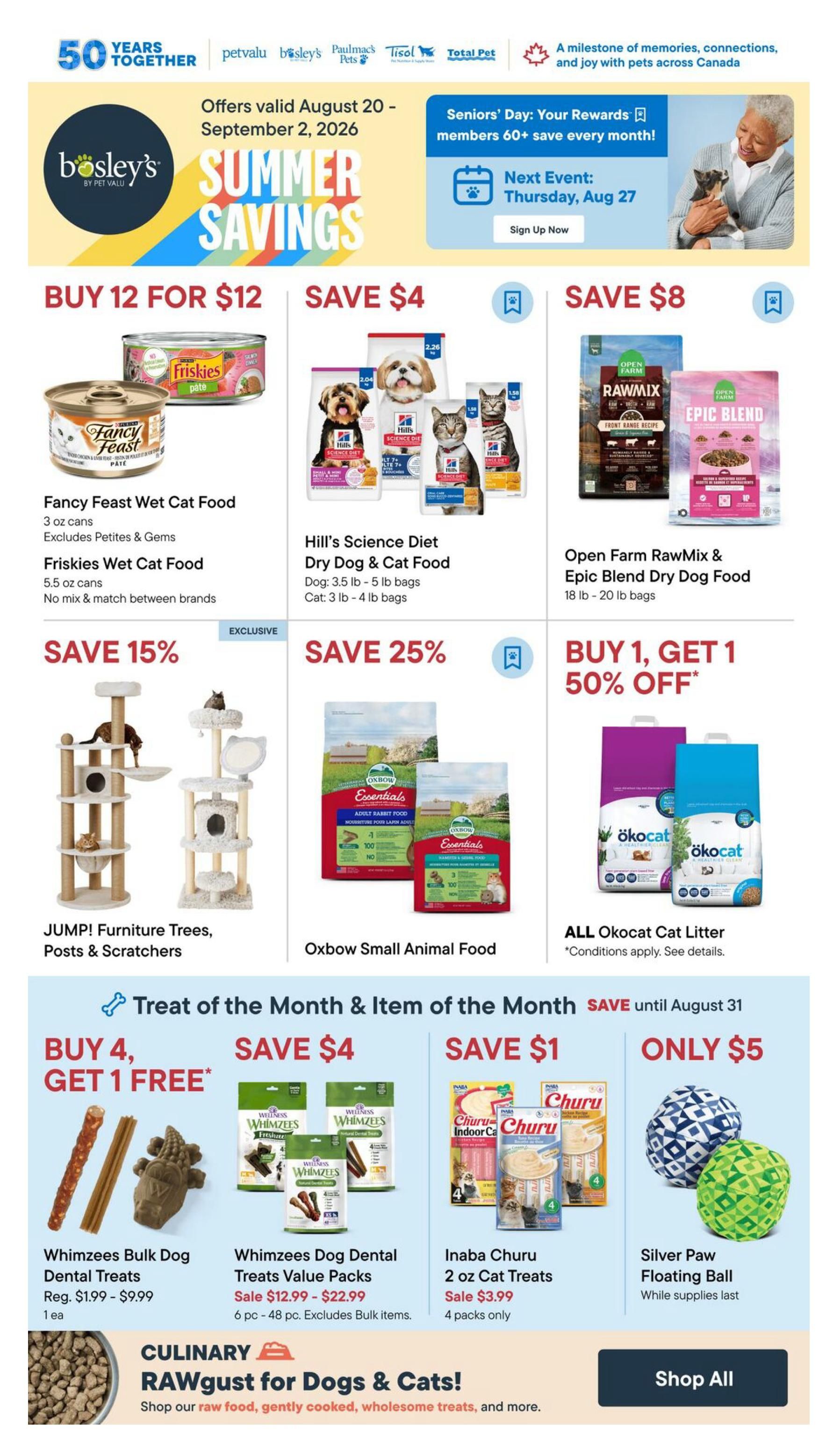 Bosley's by PetValu Flyer August 20 to September 2