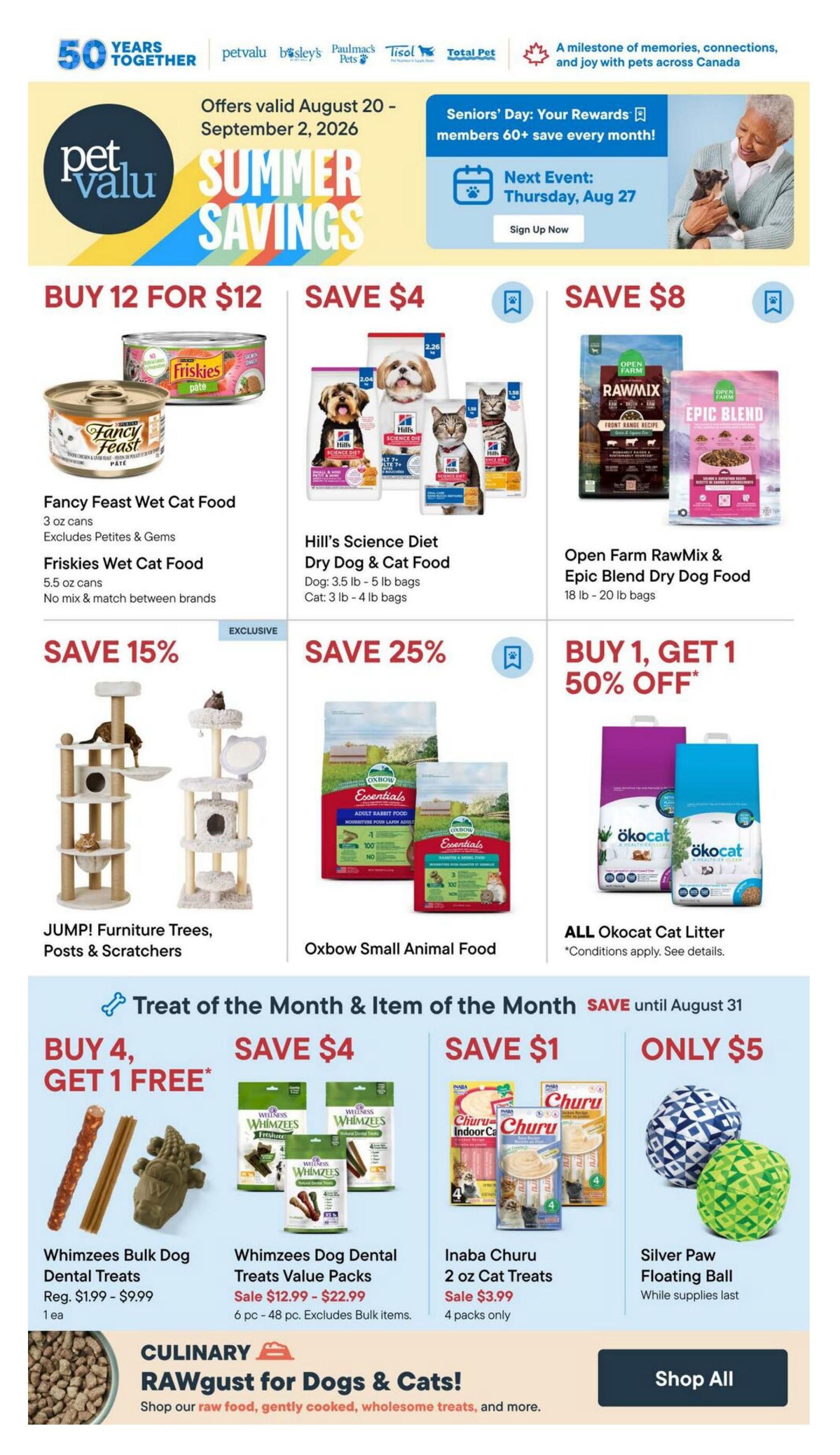 Pet Valu Flyer August 20 to September 2