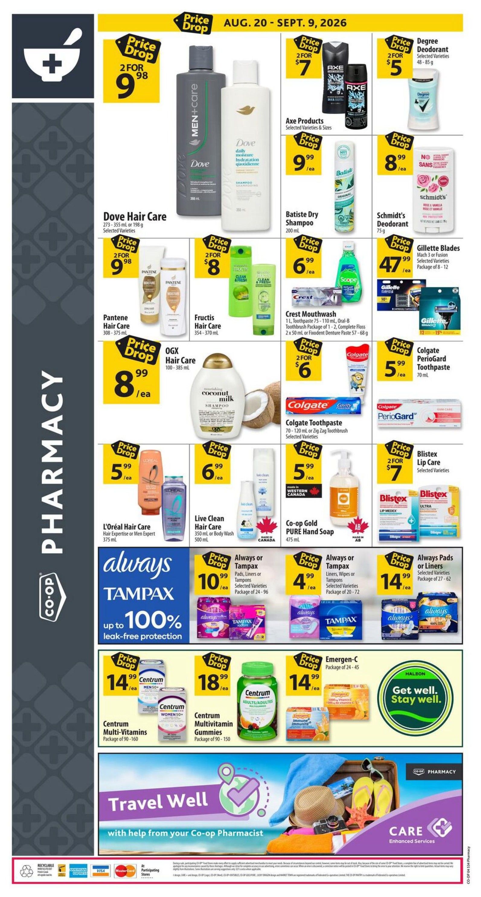Co-op (West) Pharmacy Flyer August 20 to September 9
