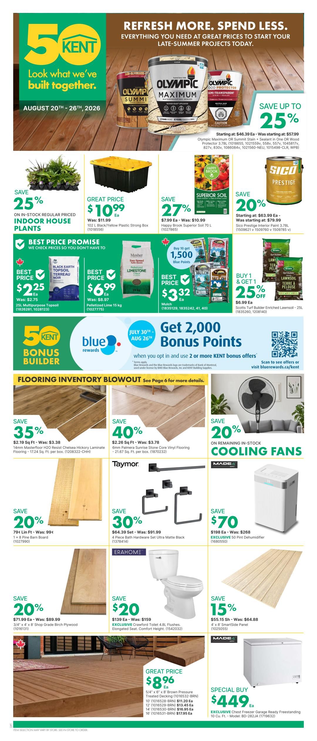 Kent Building Supplies Flyer August 20 to 26
