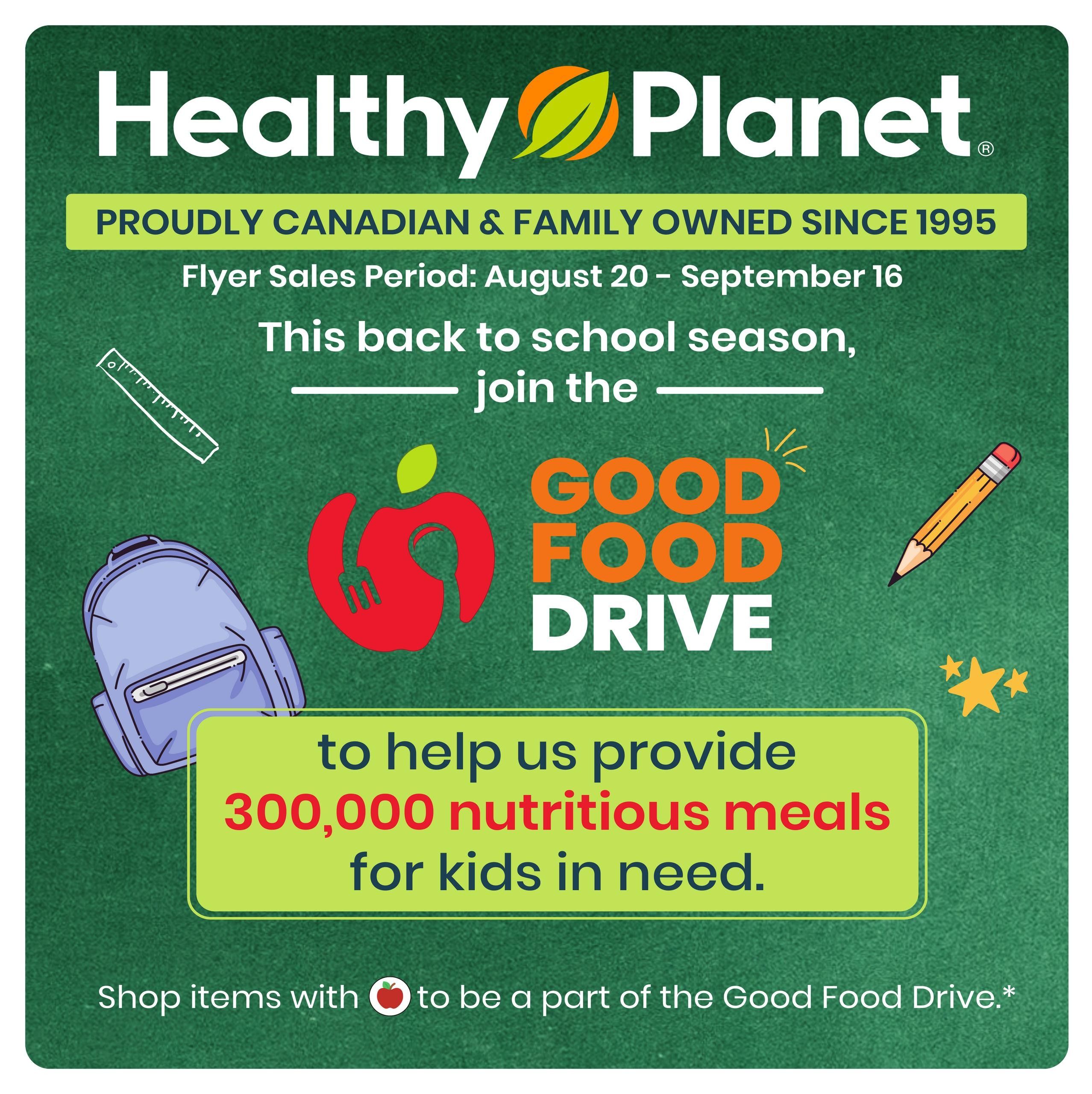 Healthy Planet Flyer August 20 to September 16