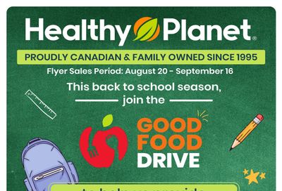 Healthy Planet Flyer August 20 to September 16