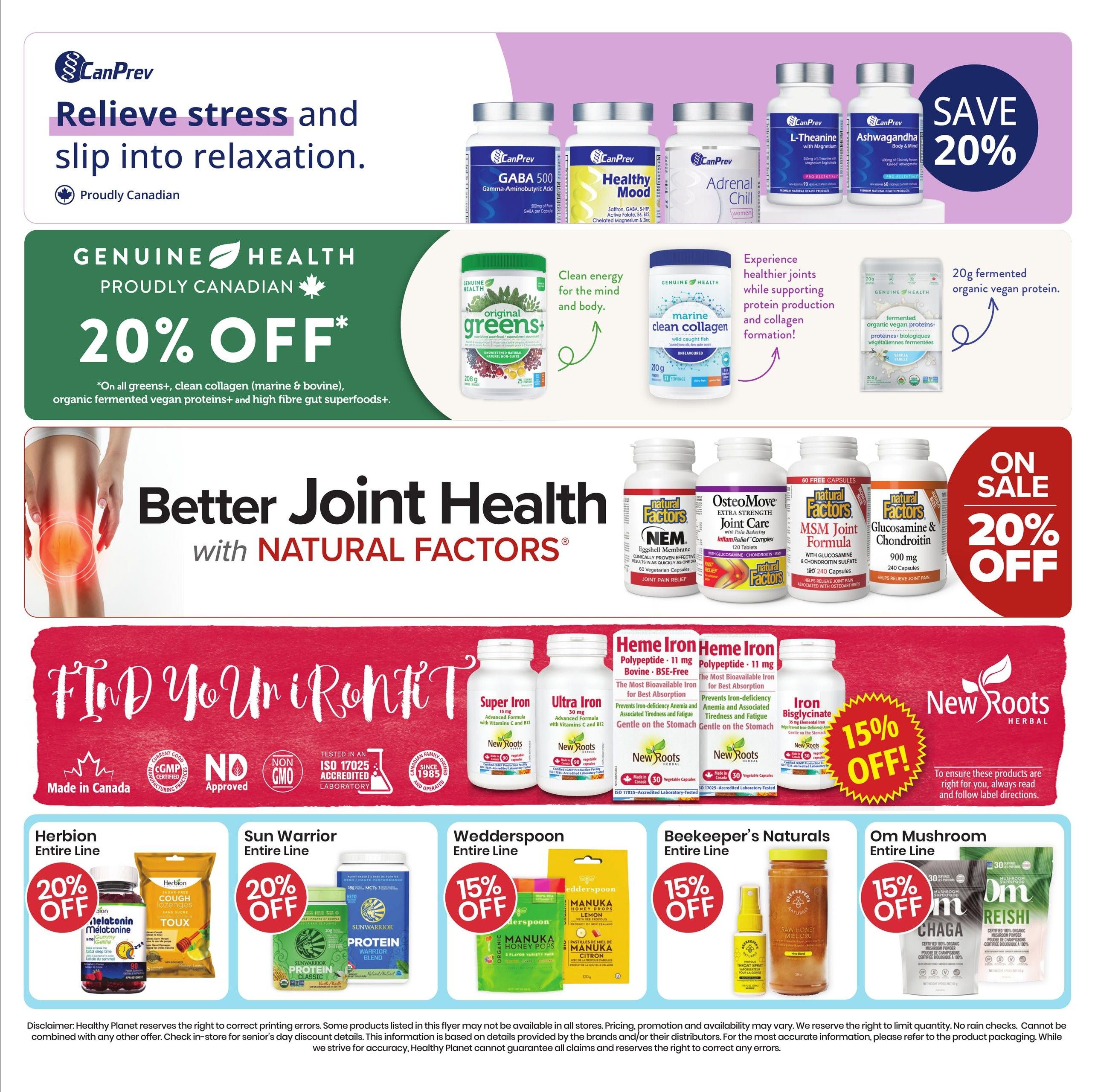 Healthy Planet Flyer August 20 to September 16
