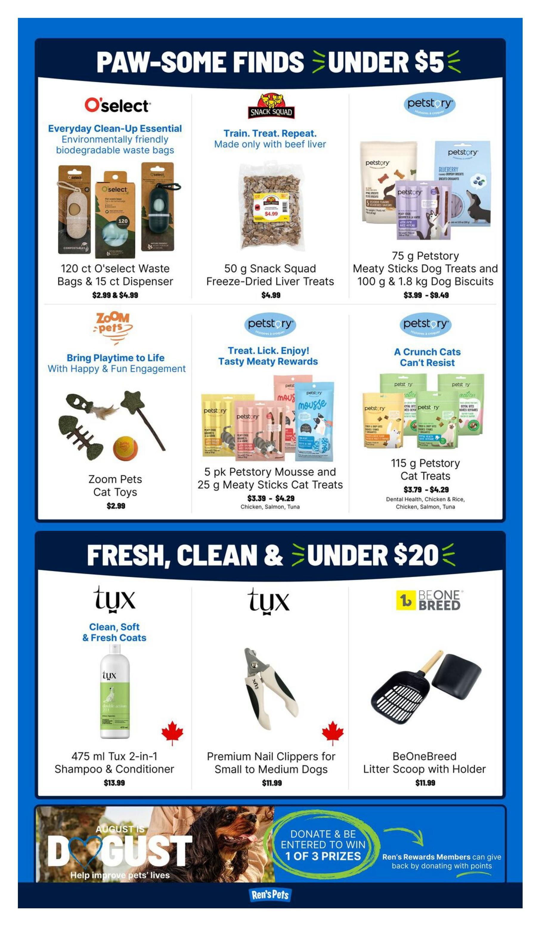 Ren's Pets Flyer August 20 to 26