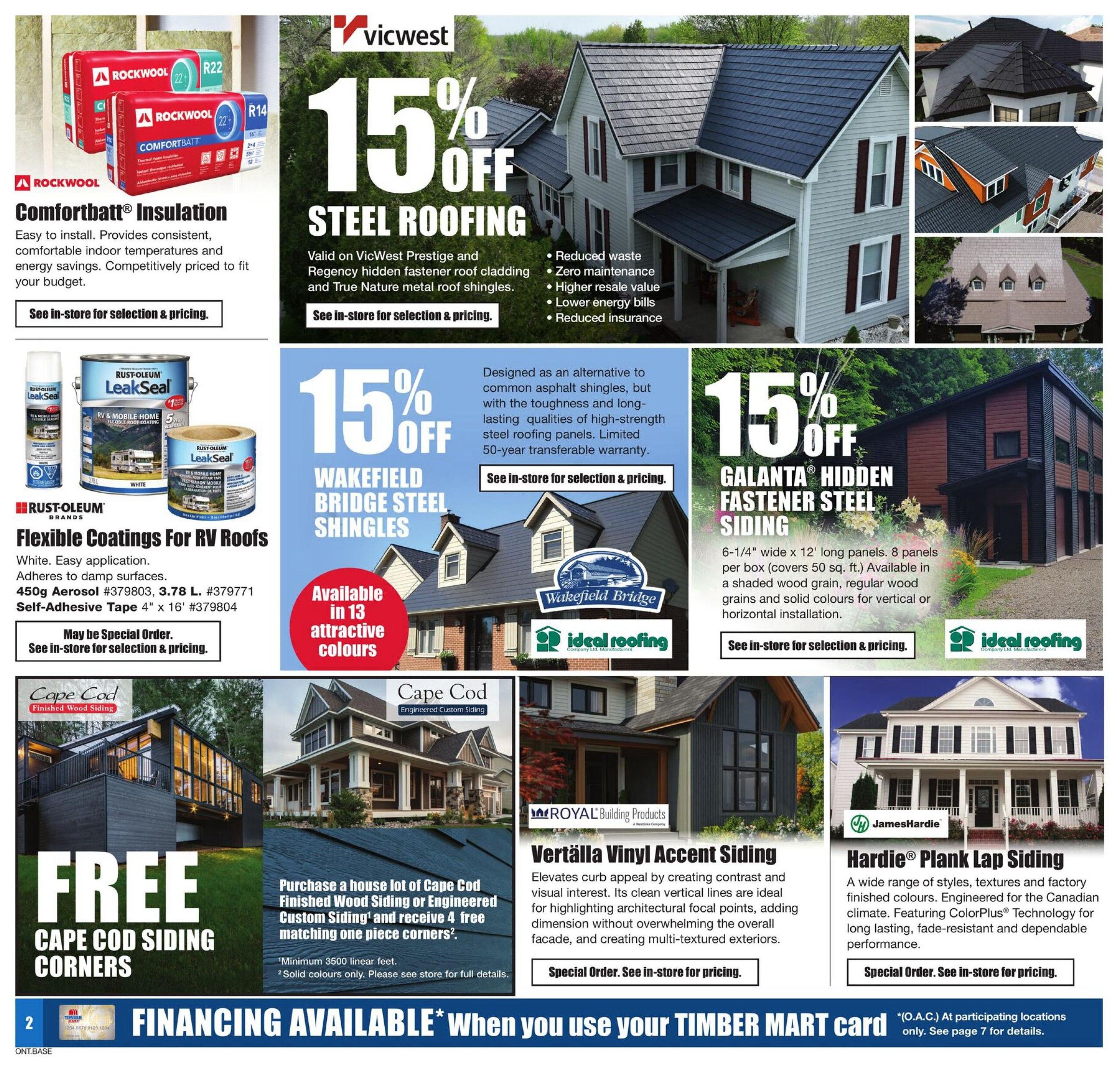 Timber Mart Flyer August 20 to September 2