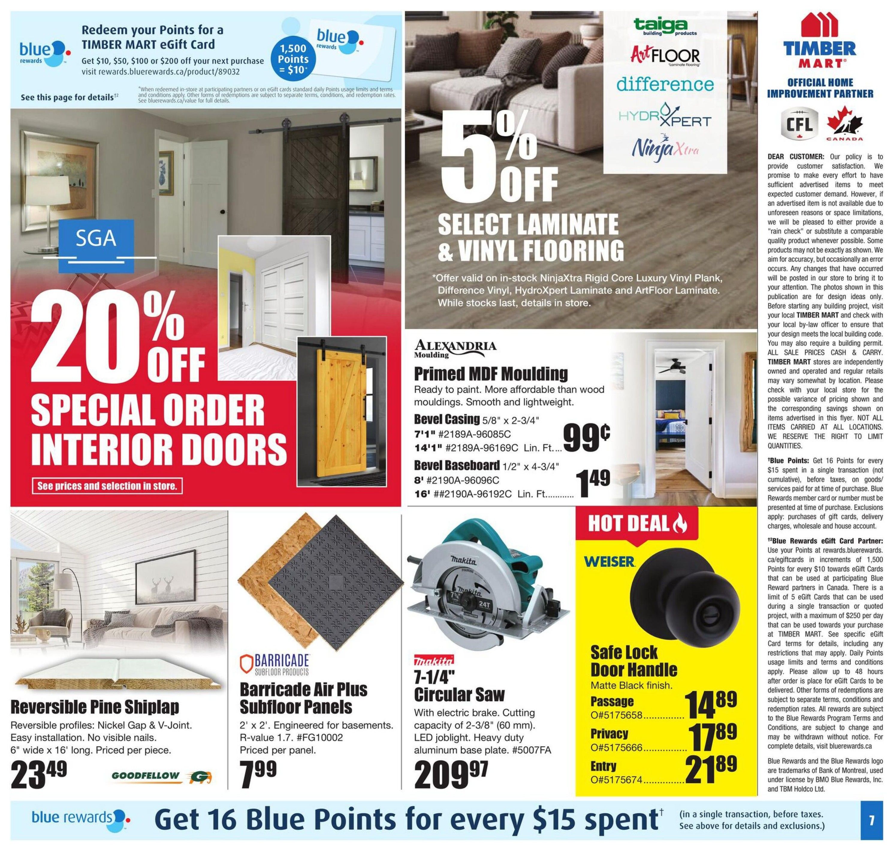 Timber Mart Flyer August 20 to September 2