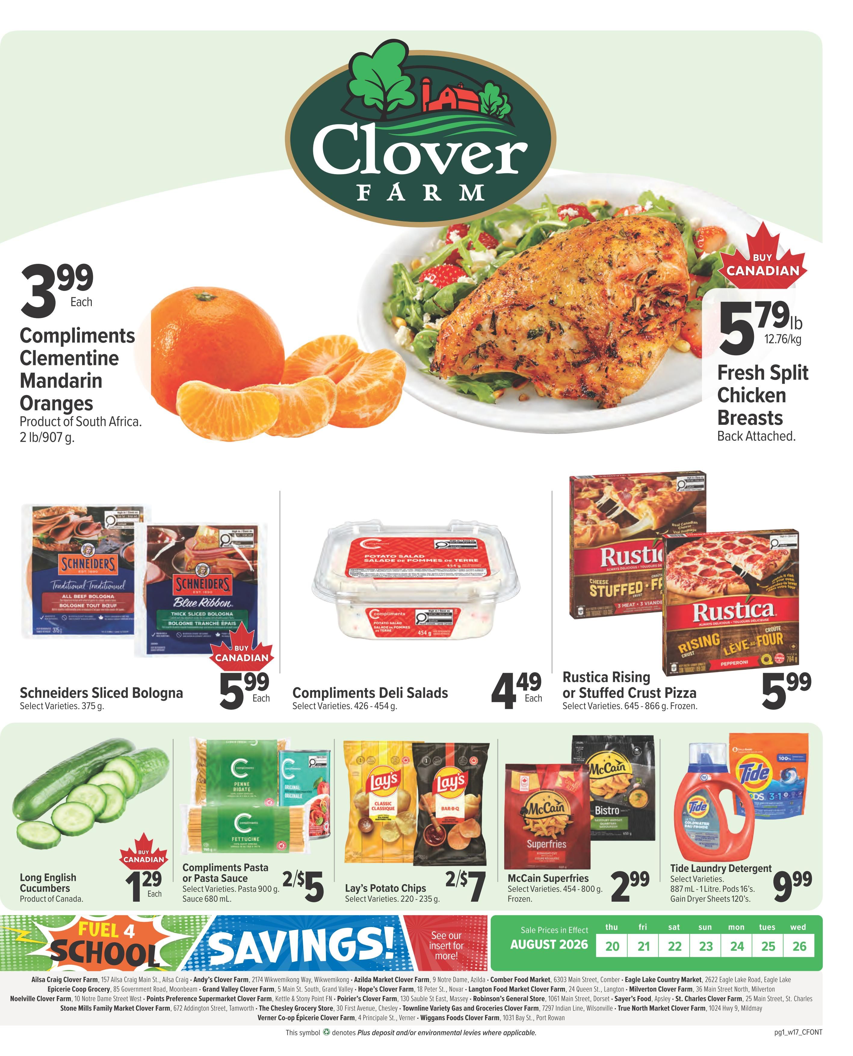 Clover Farm (ON) Flyer August 20 to 26