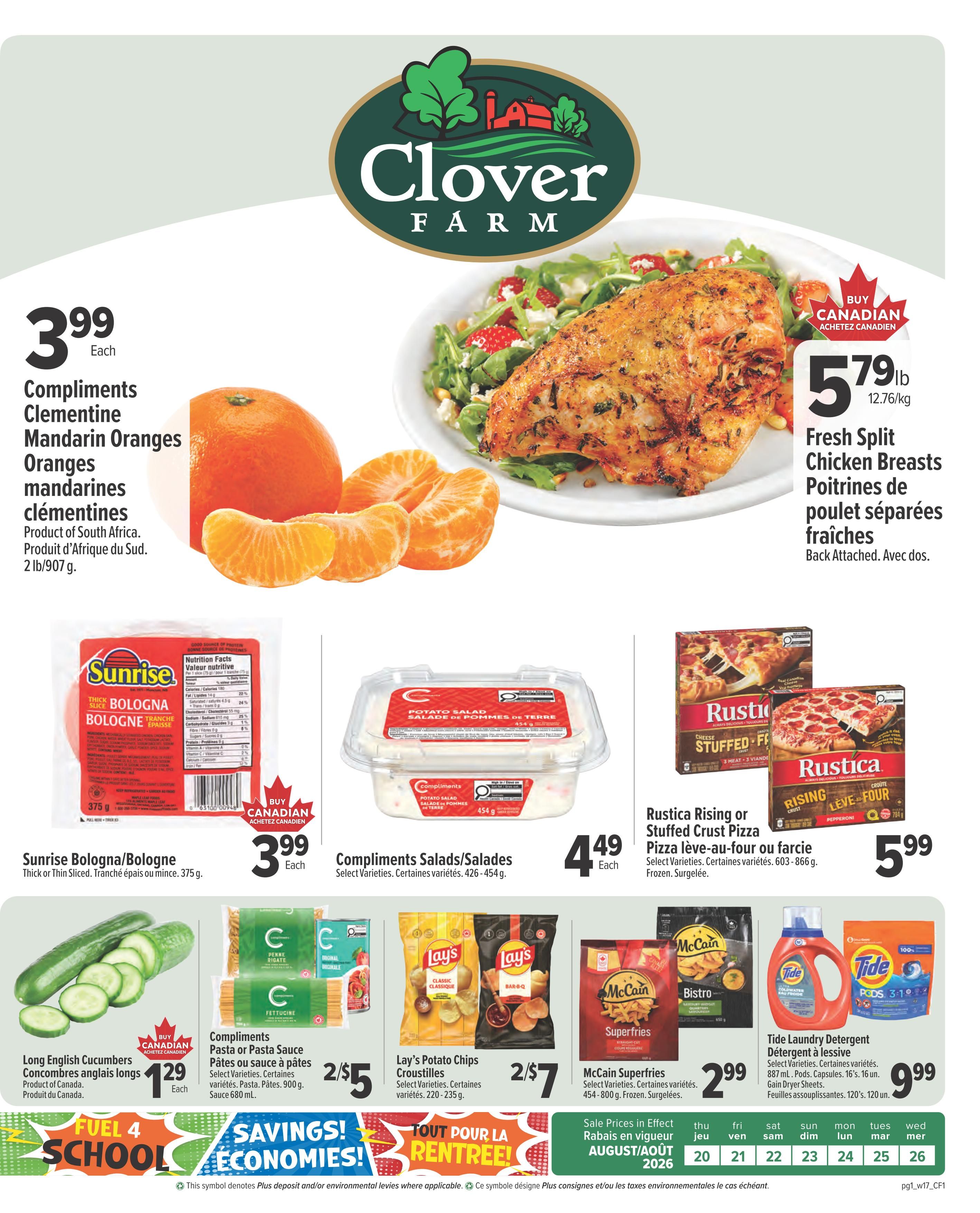 Clover Farm (Atlantic) Flyer August 20 to 26