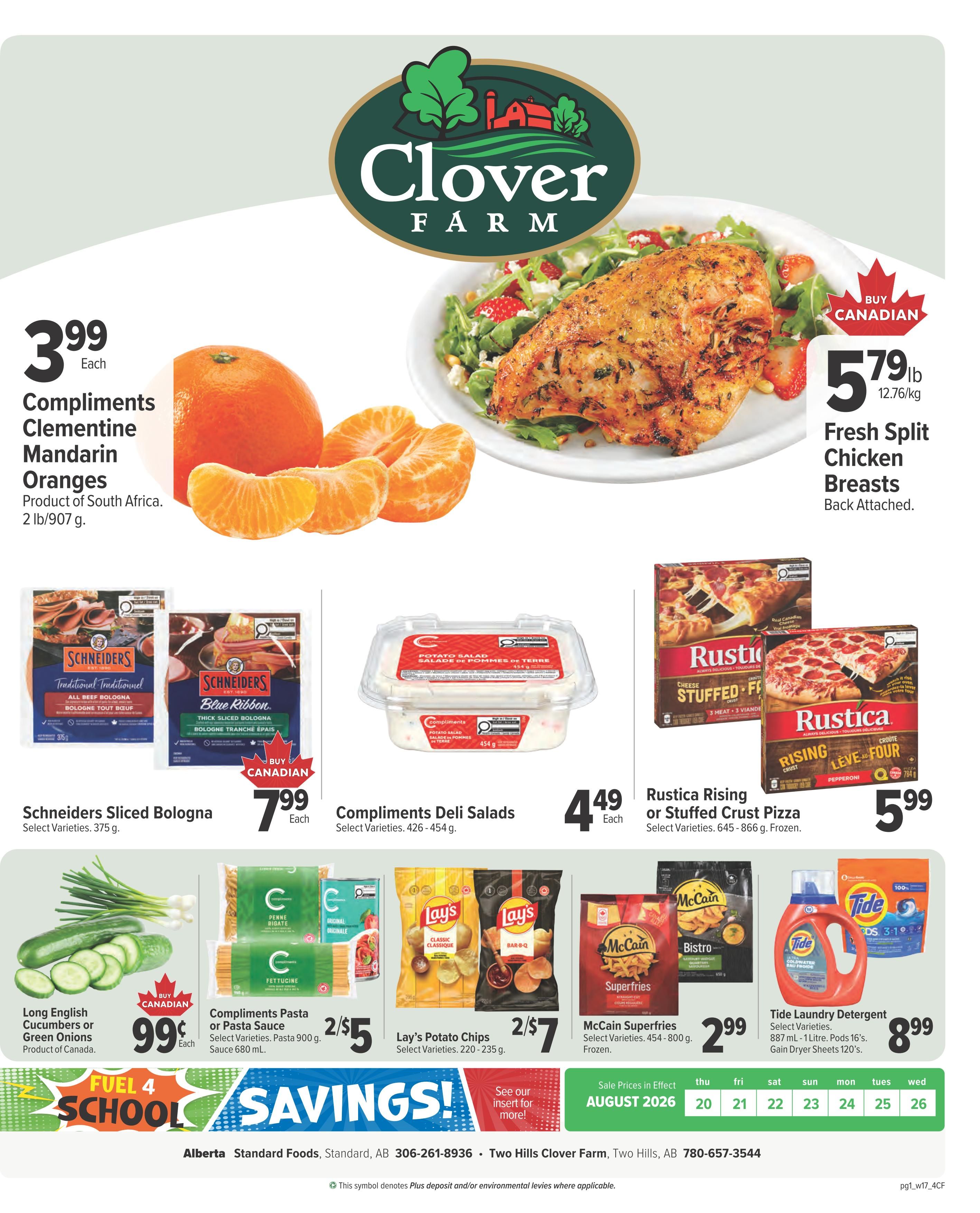 Clover Farm (AB) Flyer August 20 to 26