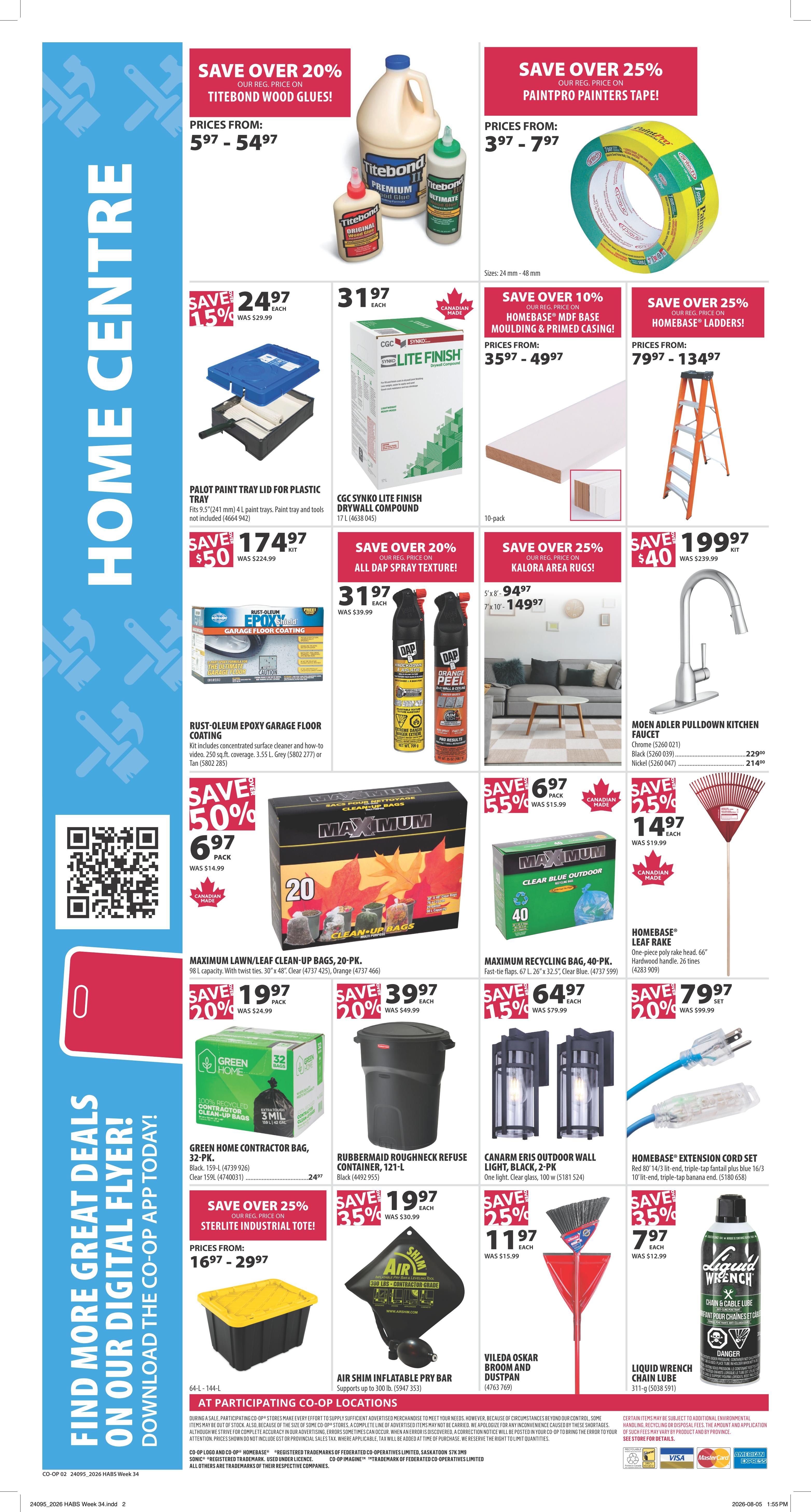 Co-op (West) Home Centre Flyer August 20 to 26