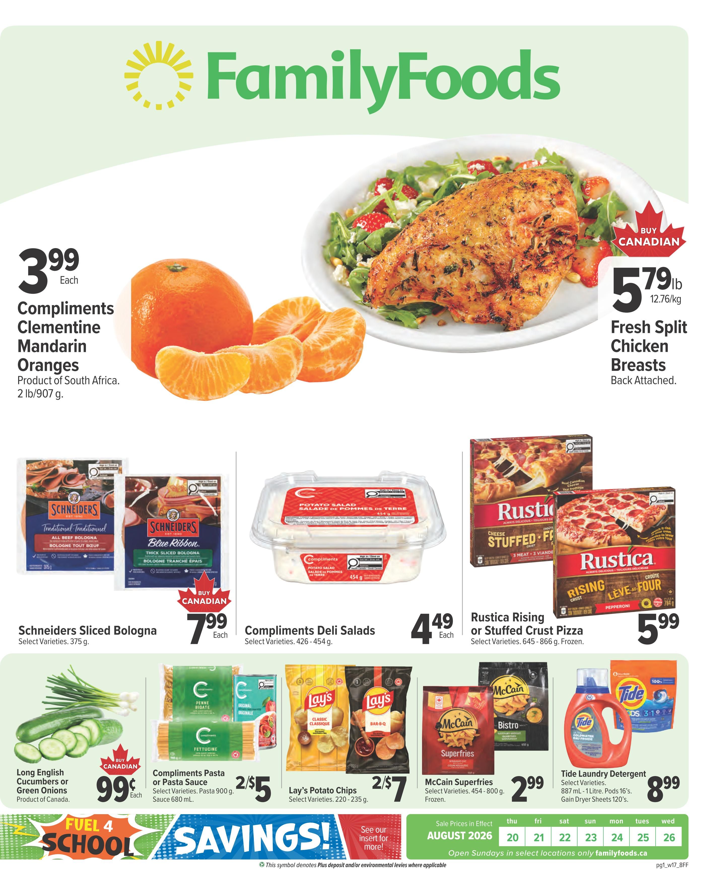Family Foods Flyer August 20 to 26