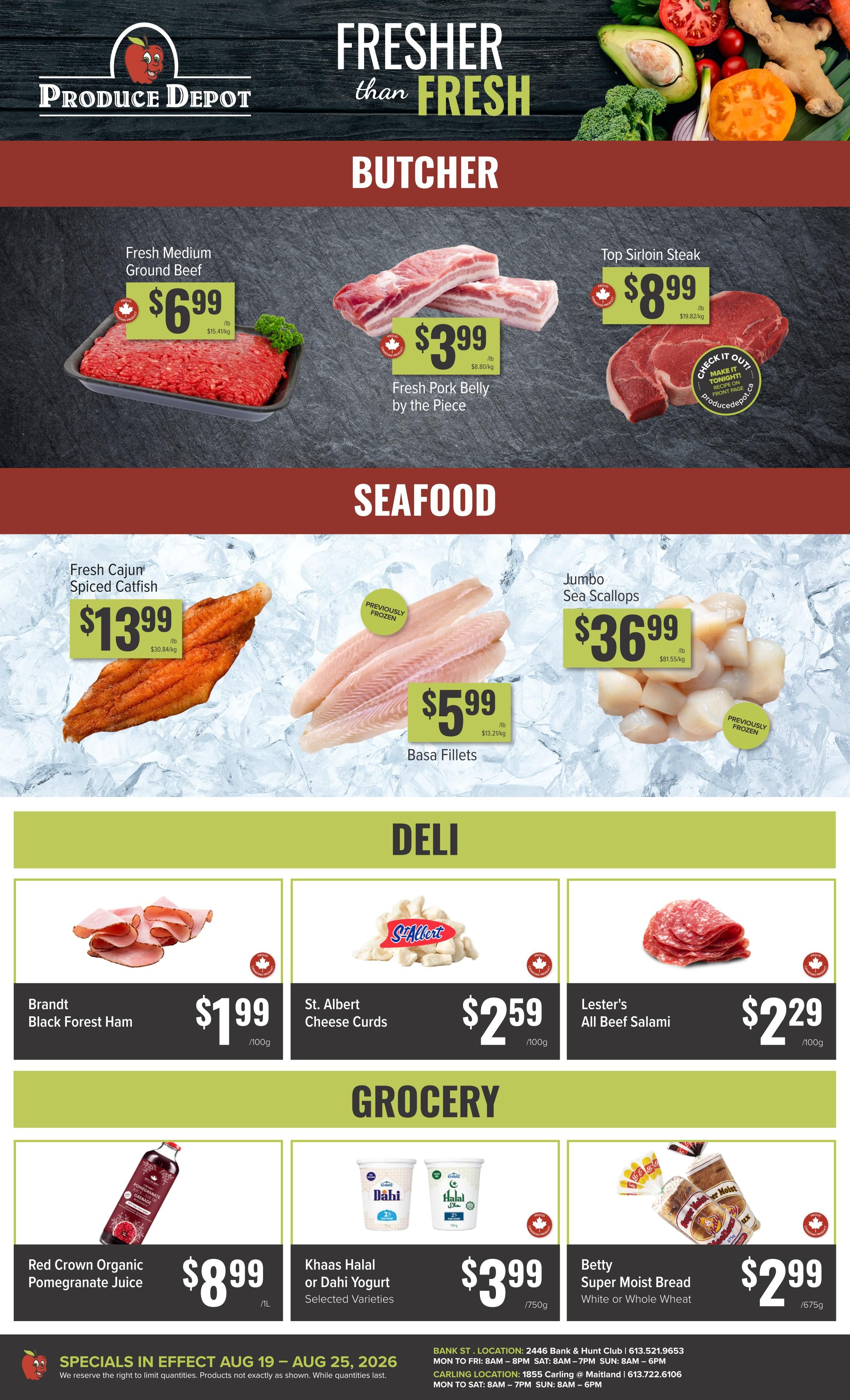 Produce Depot Flyer August 19 to 25