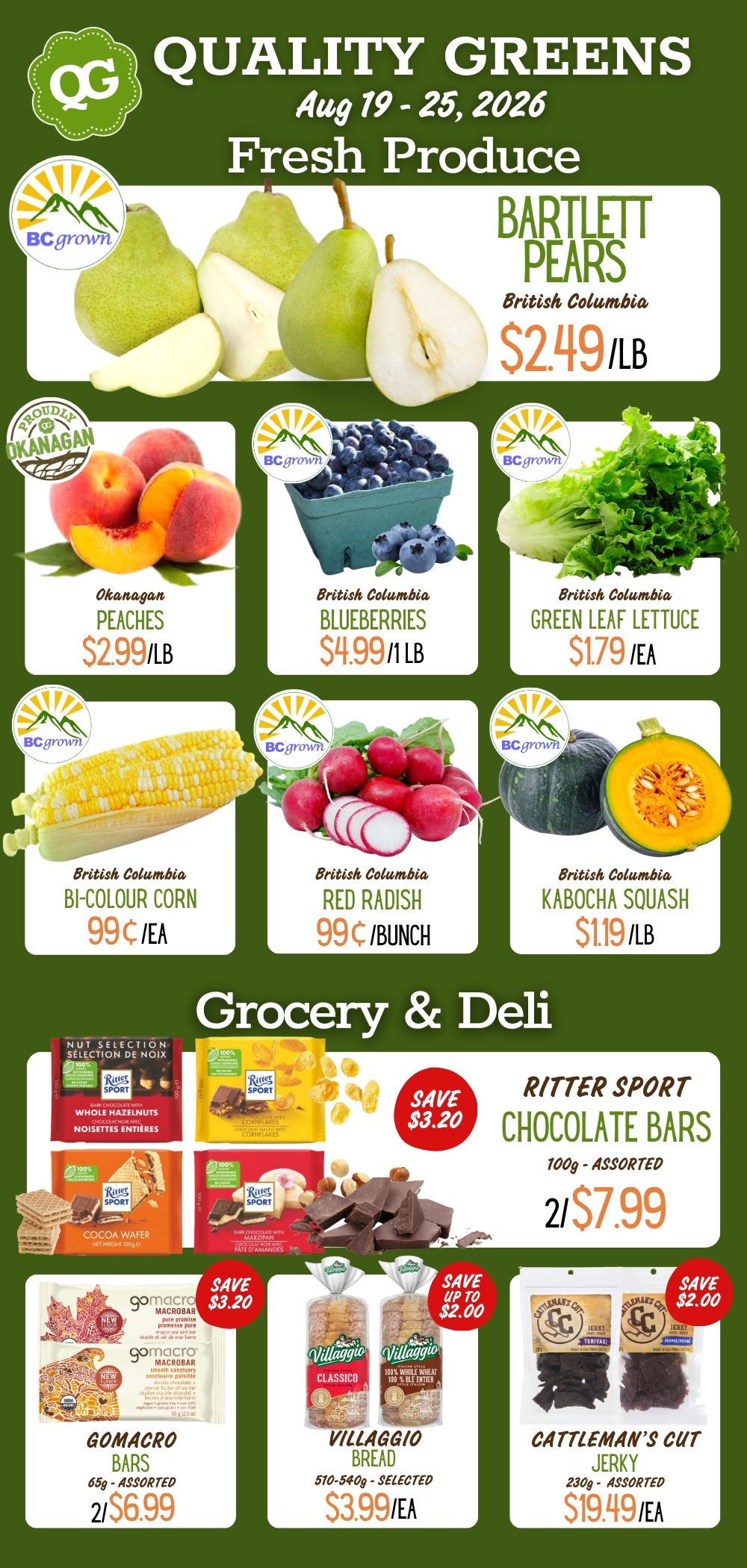 Quality Greens Flyer August 19 to 25
