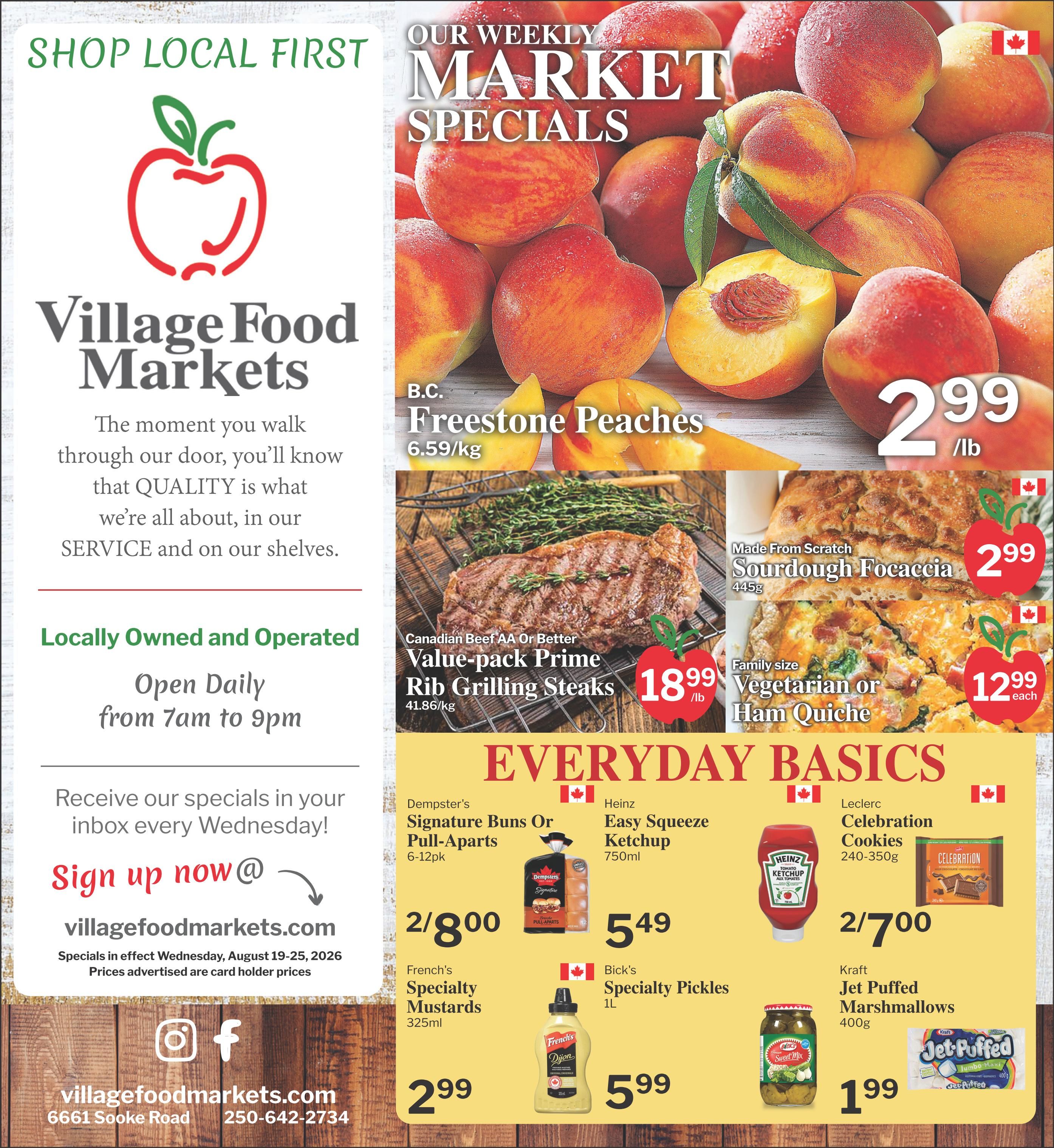 Village Food Markets Flyer August 19 to 25
