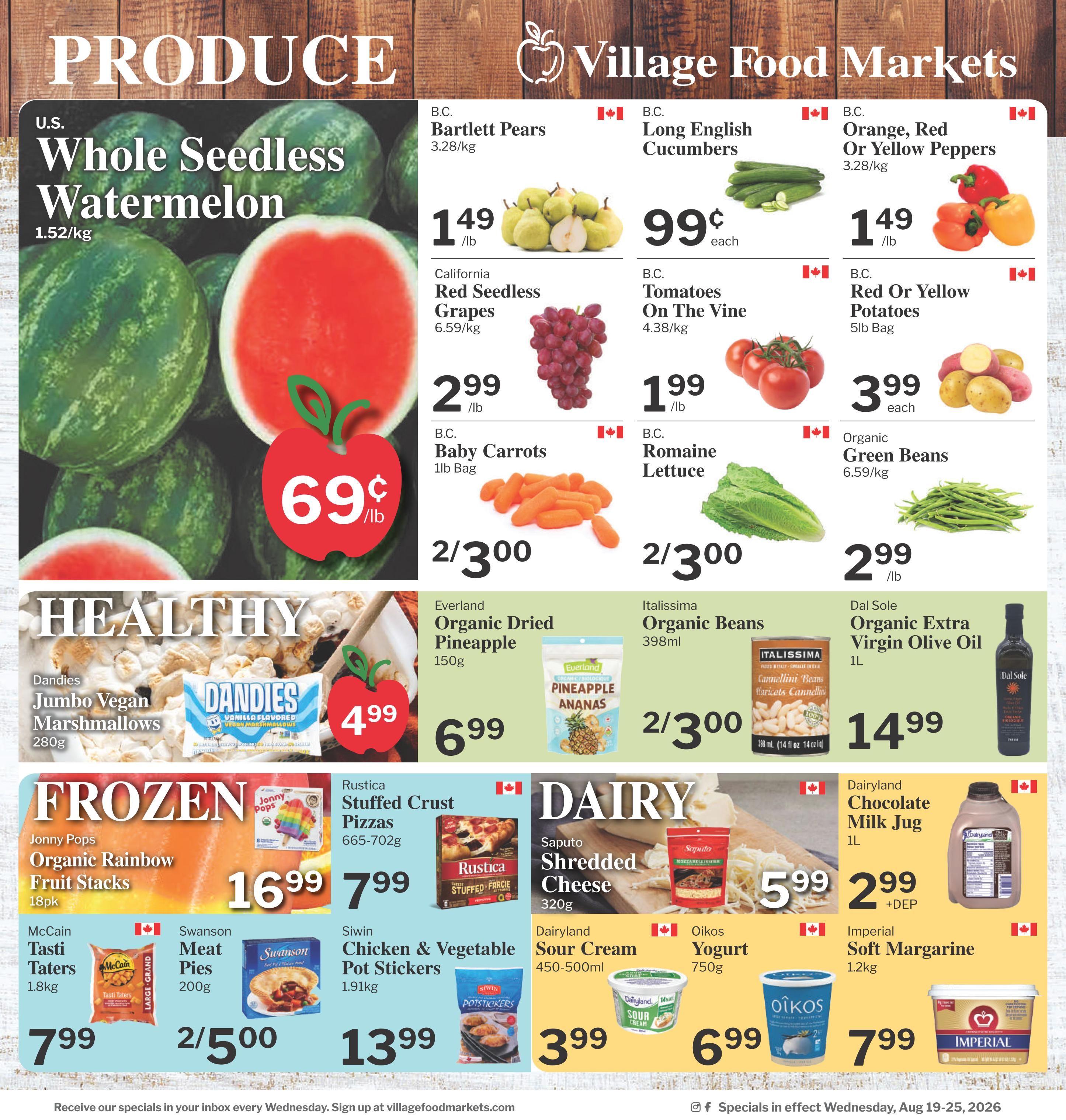 Village Food Markets Flyer August 19 to 25