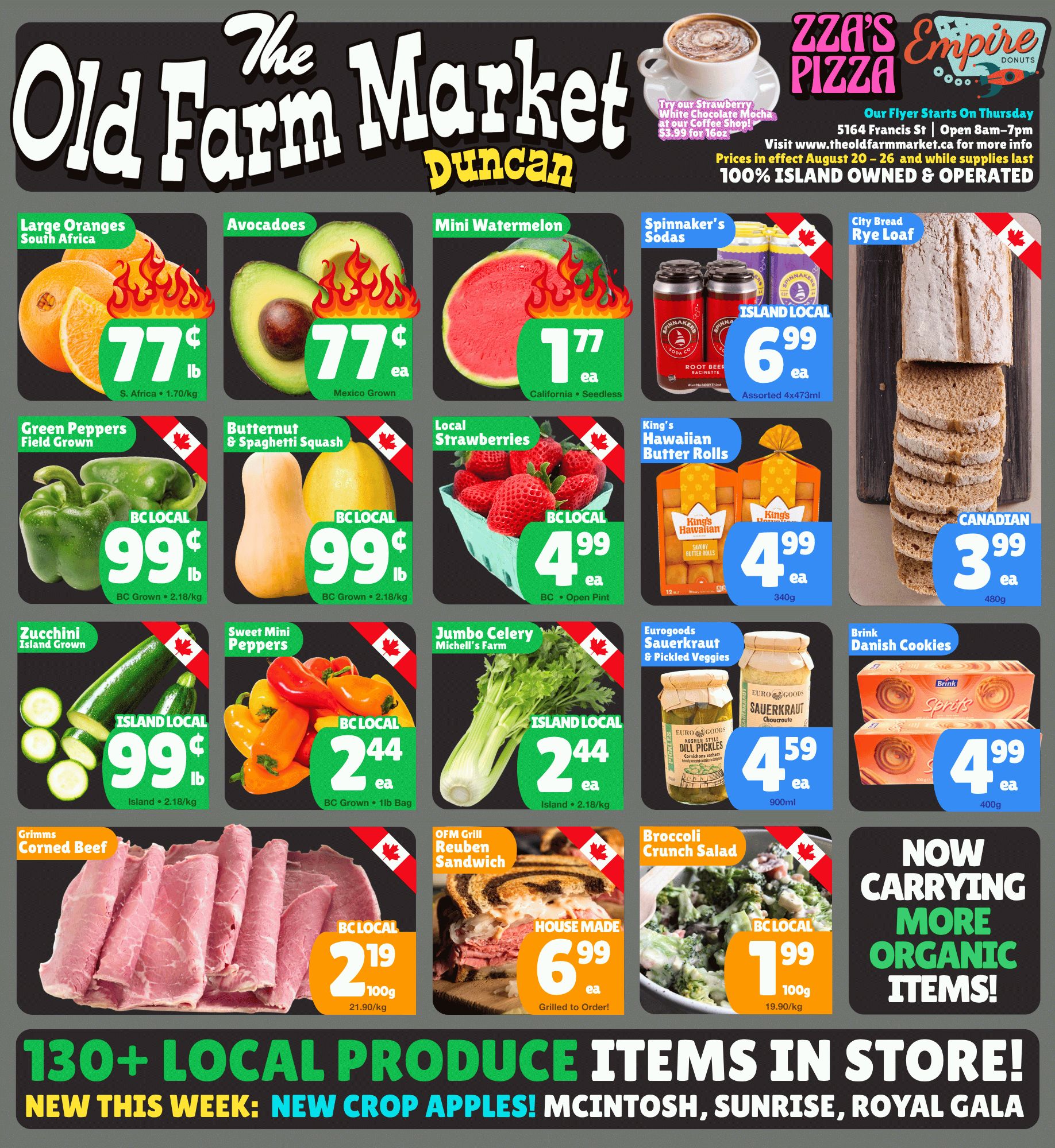 The Old Farm Market (Duncan) Flyer August 20 to 26