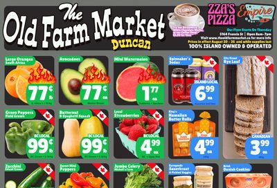 The Old Farm Market (Duncan) Flyer August 20 to 26