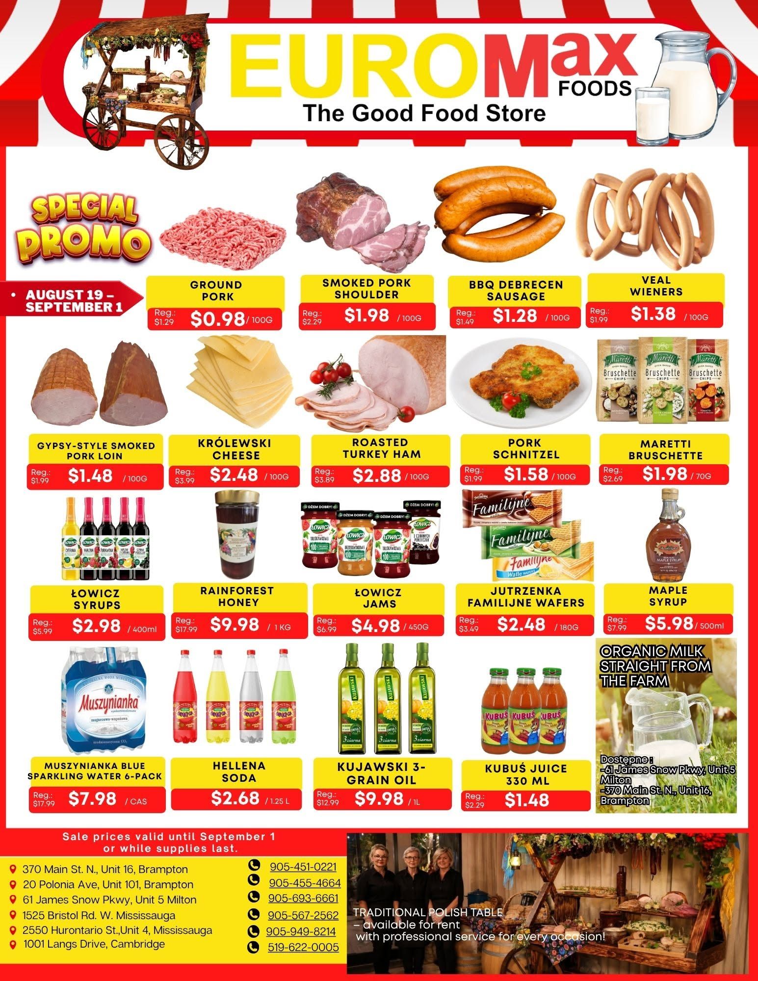 EuroMax Foods Bi-Weekly Flyer August 19 to September 1