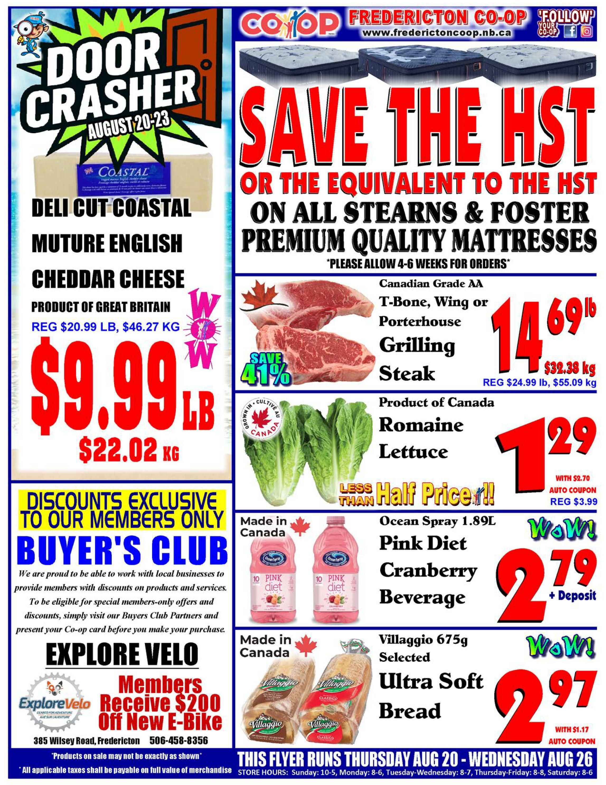 Fredericton Co-op Flyer August 20 to 26