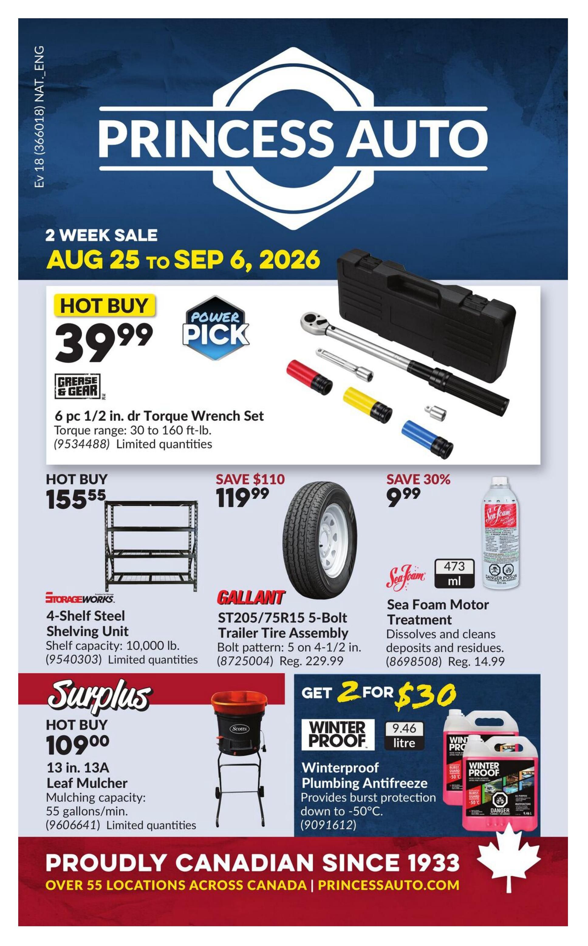 Princess Auto Flyer August 25 to September 6