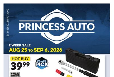 Princess Auto Flyer August 25 to September 6