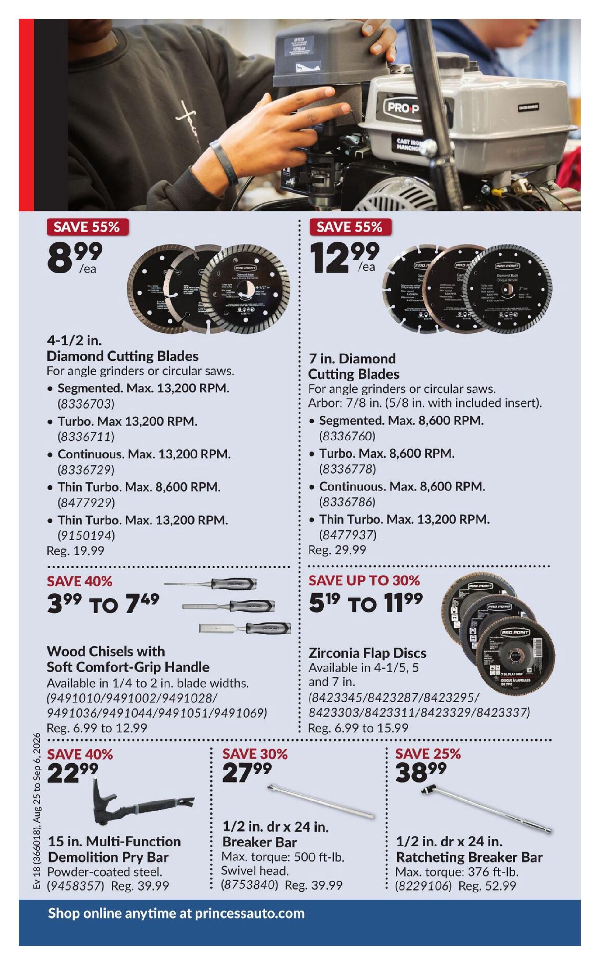 Princess Auto Flyer August 25 to September 6