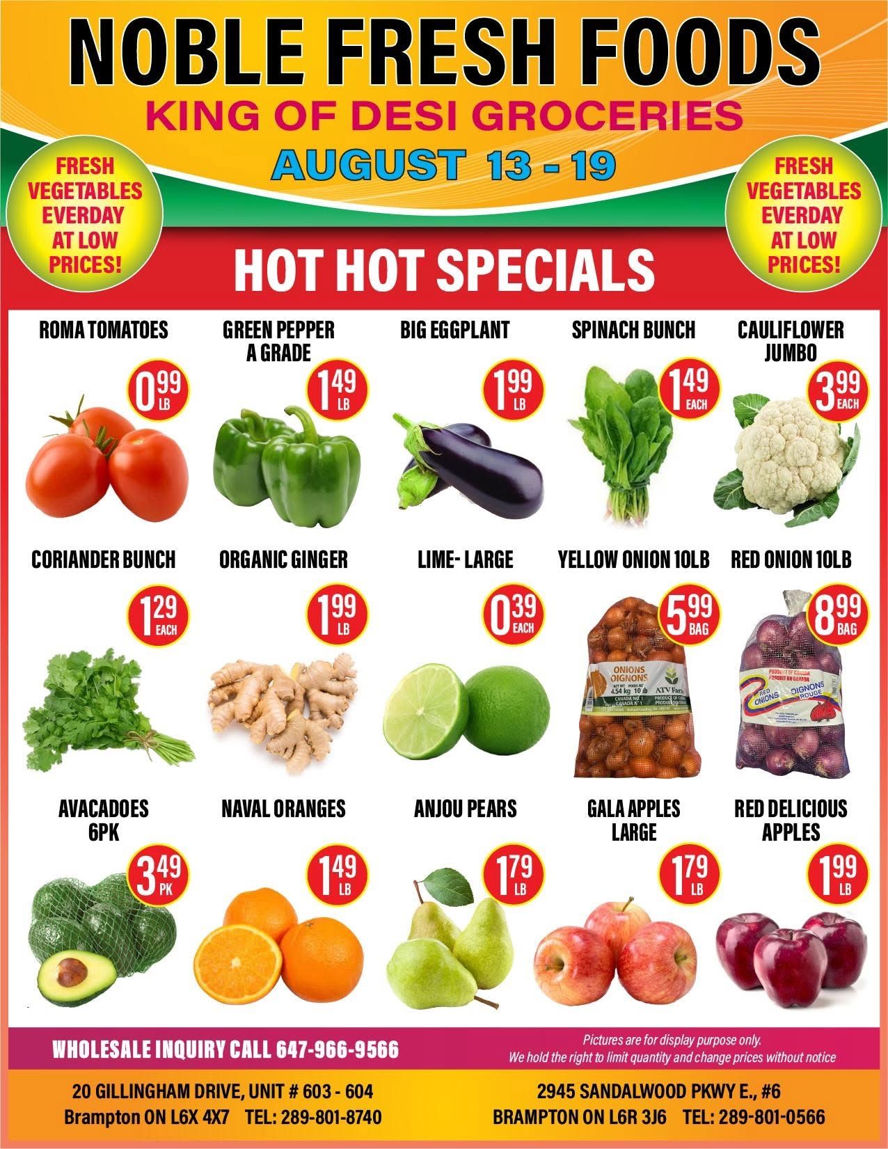 Noble Fresh Foods Flyer August 13 to 19