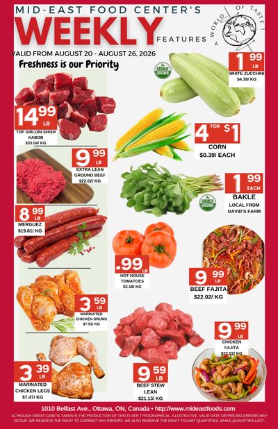 Mid-East Food Centre Flyer August 20 to 26