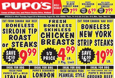 Pupo's Food Market Flyer August 20 to 26