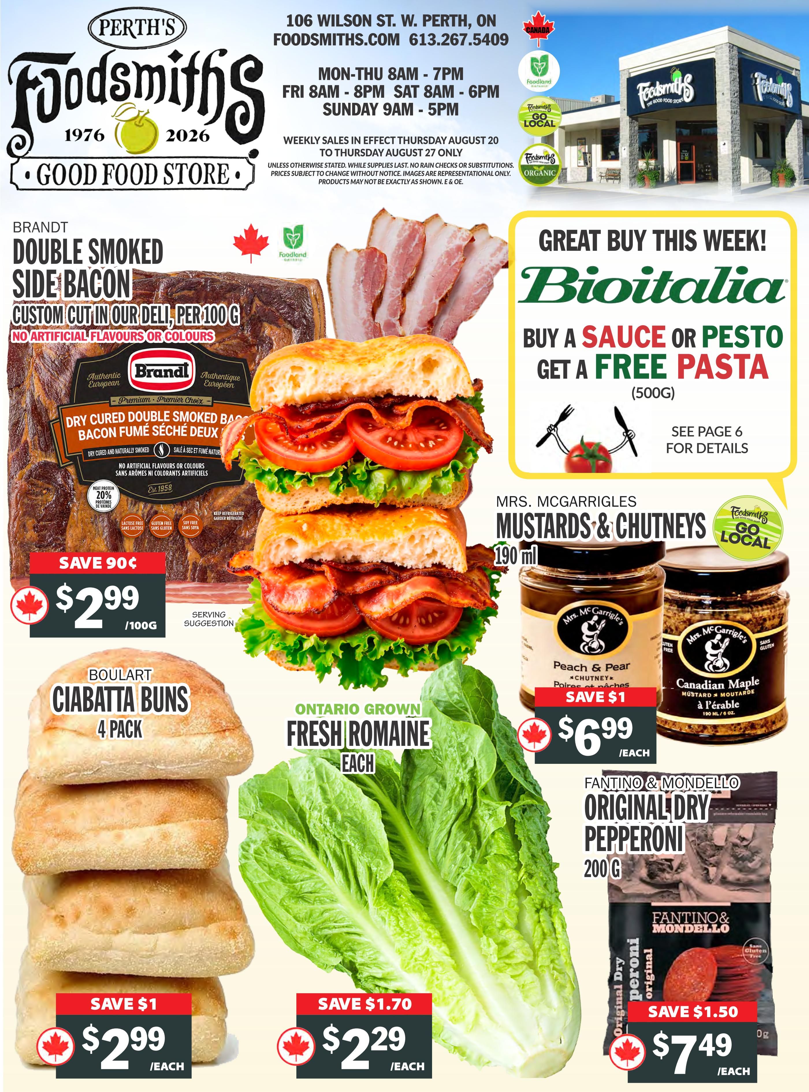 Foodsmiths Flyer August 20 to 27